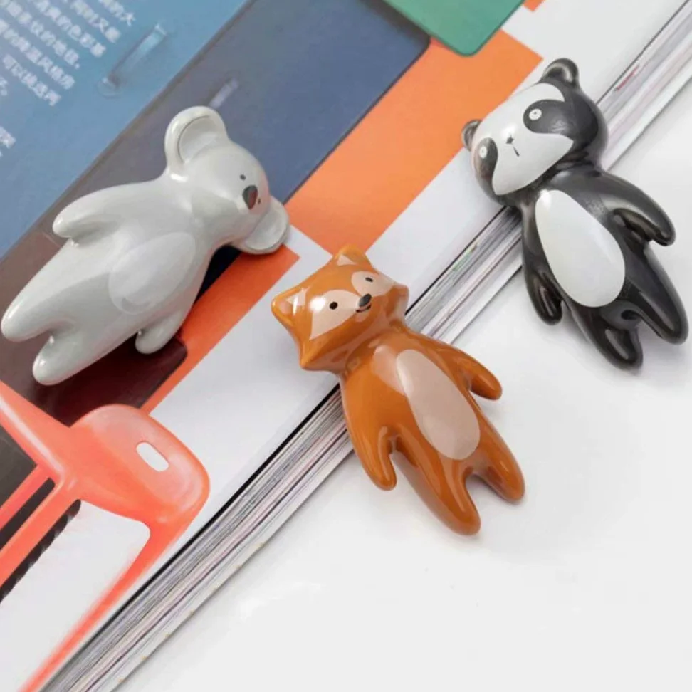 Pomelli in ceramica, 10 pezzi Pomelli in ceramica a forma di volpe Maniglie per mobili in stile animale del fumetto Maniglie decorative per porte del cassetto dell'armadio con viti(Koala)