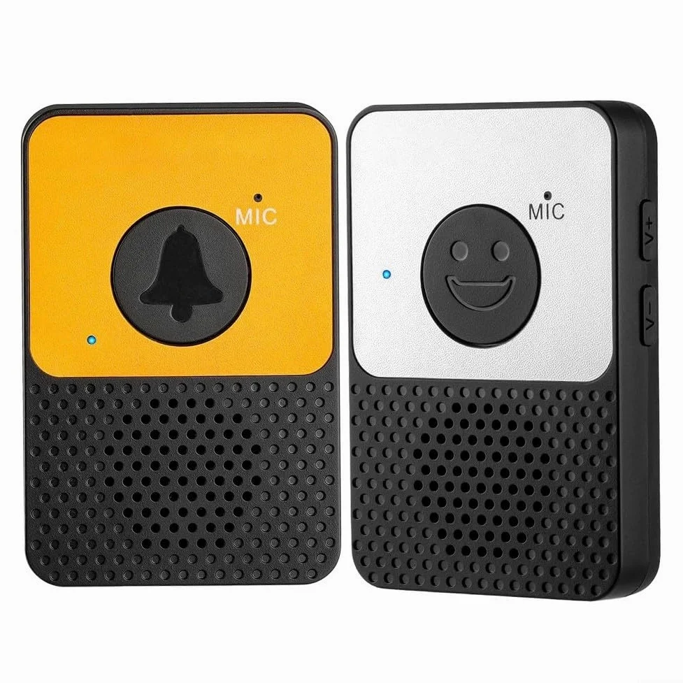 Oceanlend Campanello videocitofonico wireless, campanello citofonico bidirezionale impermeabile, con indicatore LED, portata 300 m per casa, ufficio, scuola, hotel e ospedale