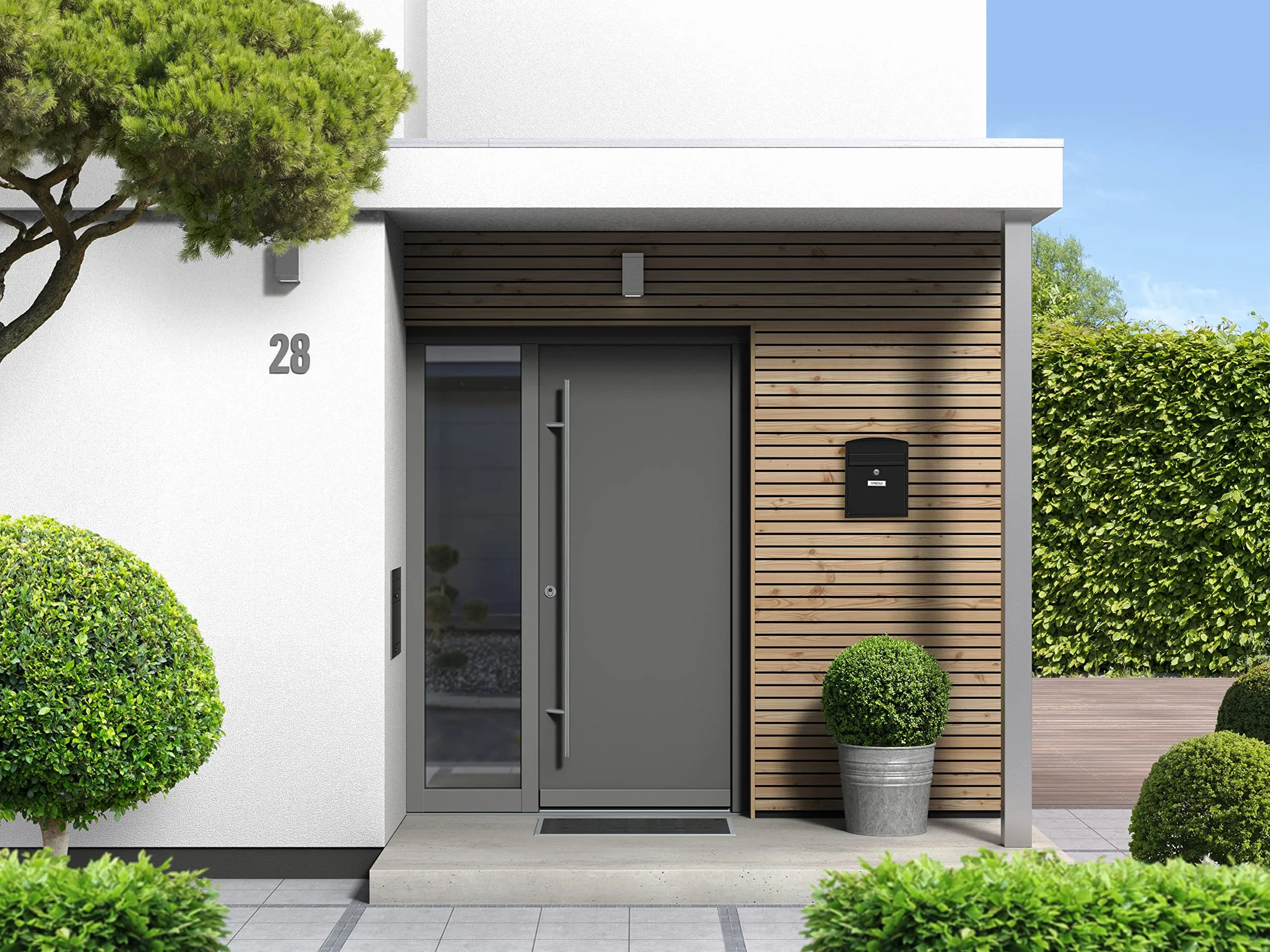 ARREGUI Compact E5734 Cassetta Postale Individuale in Acciaio da Parete Esterno S DIN A5 Nero