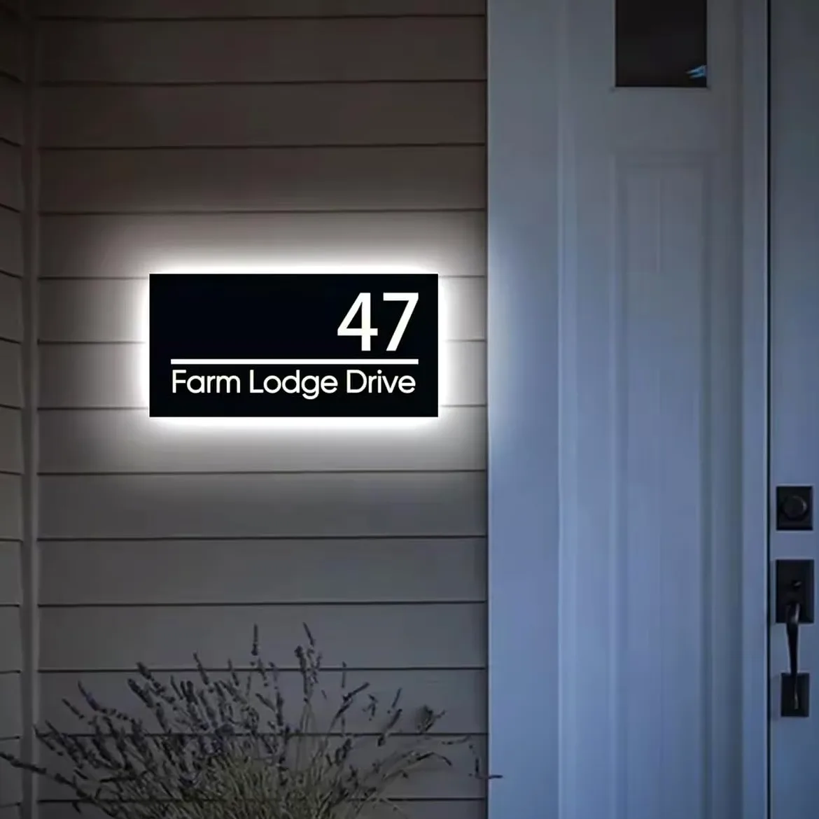 Targhe LED Personalizzate Per Esterni Per Case Moderne, Numeri Civici Personalizzati, Insegne Luminose In Acrilico 3D Per Porte, Giardini, Cortili, Case E Hotel(8x16in)