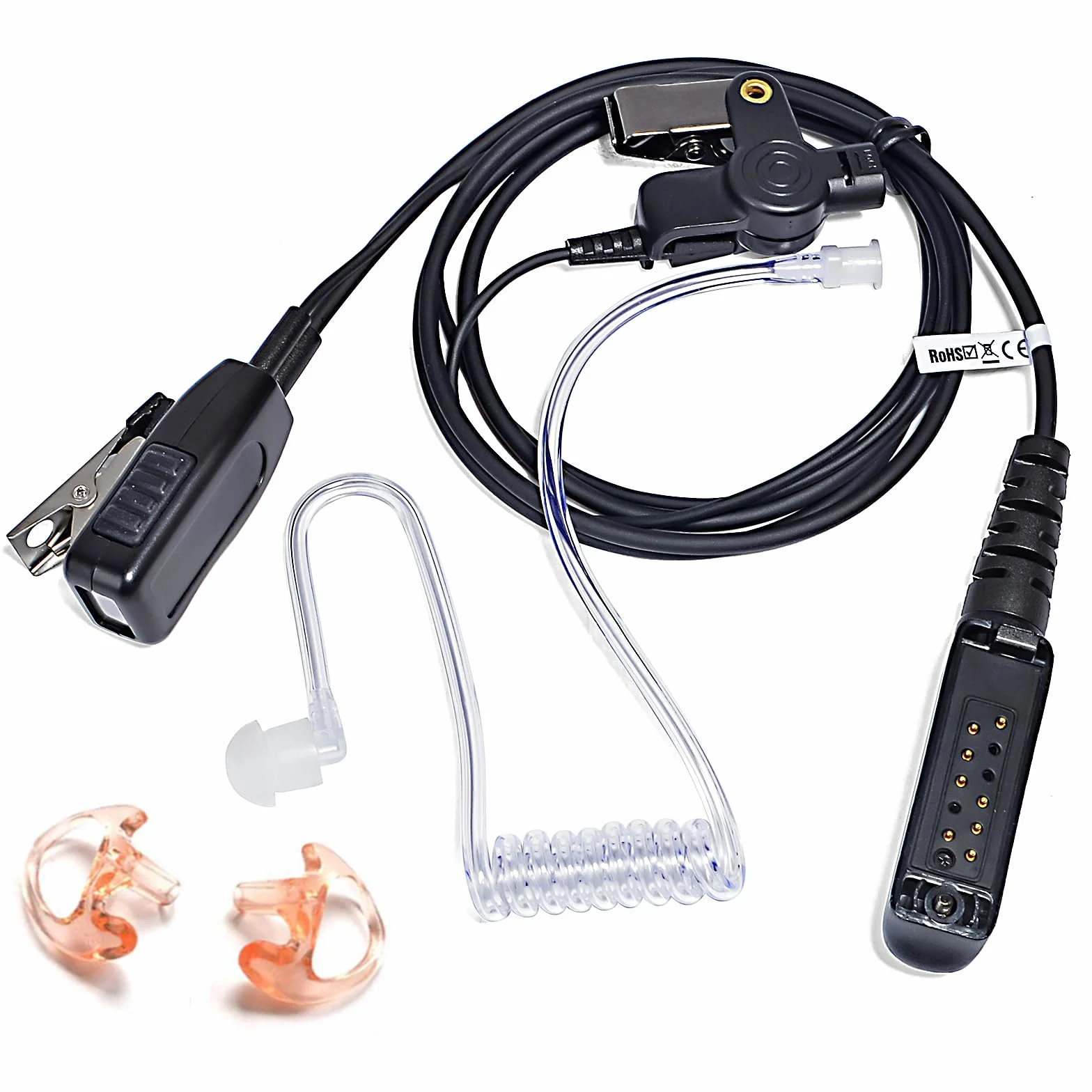 HYS Sepura - Auricolari di sicurezza compatibili con Sepura STP8000 STP9000(Tetra) SC20 SC21, cuffie a tubo acustiche nascoste (Tipo 2)