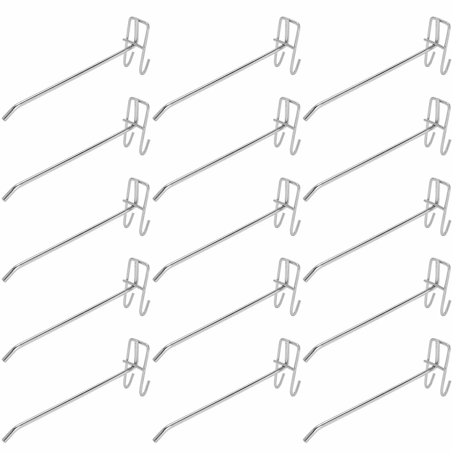 30 Pezzi Ganci per Pannello Forato, Gancio per Griglia per Scaffale in Metallo per Supermercato, Staffa da Parete per Griglia, Gancio per Visualizzazione per Pannello Forato (20cm)