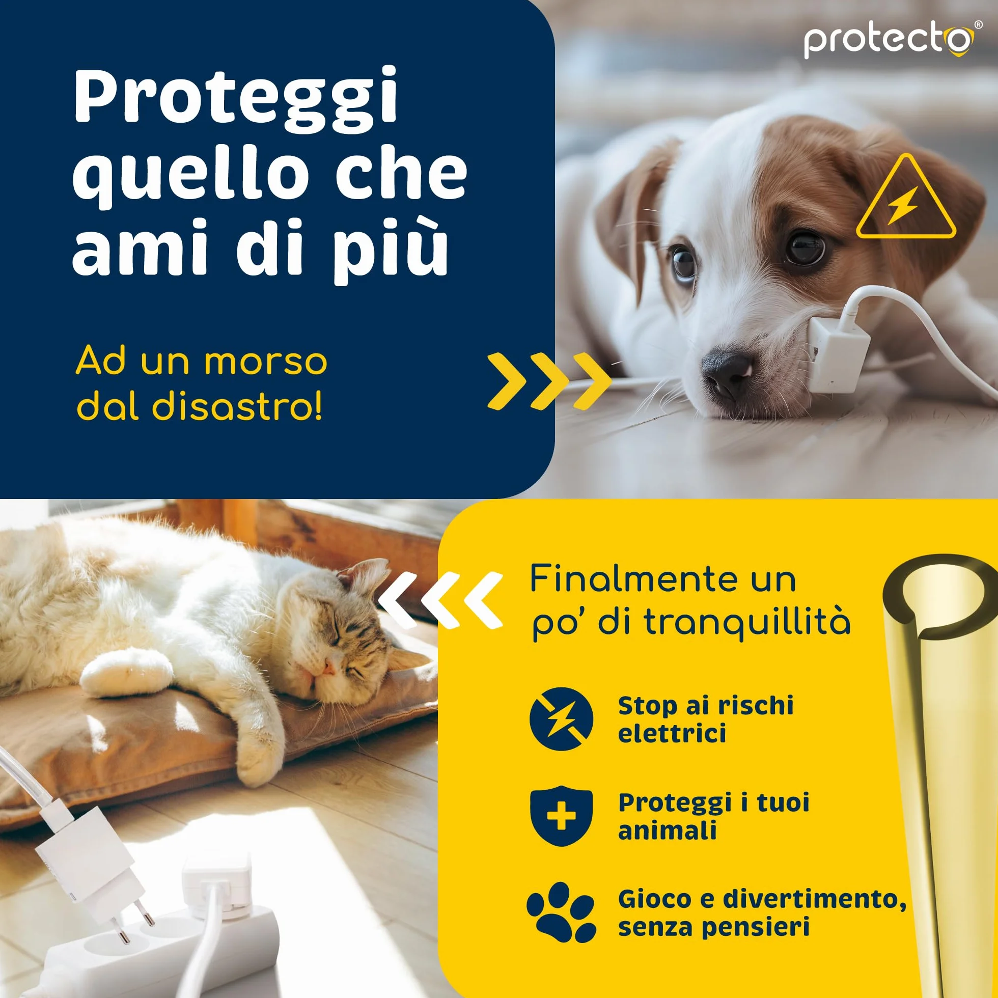 PROTECTO Guaine per Cavi Animali Domestici 3m Ø 9mm Trasparente Anti-Morso Protezione Universale