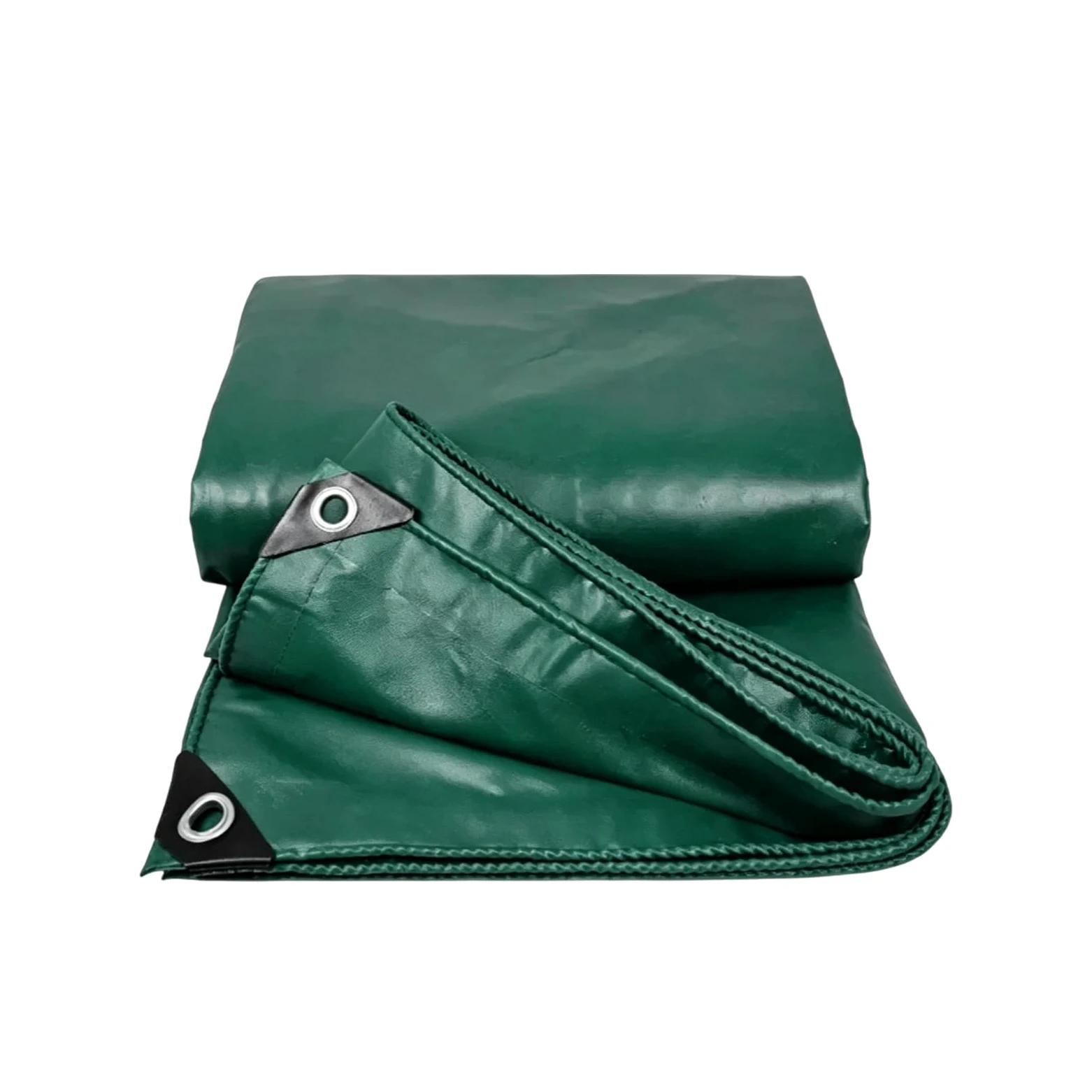 Telo impermeabile 420g/m², Telone Occhiellato, PVC | Resistenza allo strappo, Durevole, per Barche, Legno, Piscina, Mobili da giardino, Verde scuro 7×10m