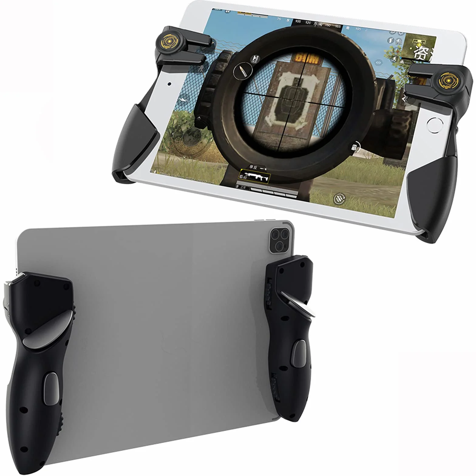 HUAYUWA Tablet Gioco Joystick Trigger Maniglia 6 Finger L1R1 Shooter Fire Mira Pulsante Controller Adatto per iPad Android Tablet PUBG Accessori Gioco
