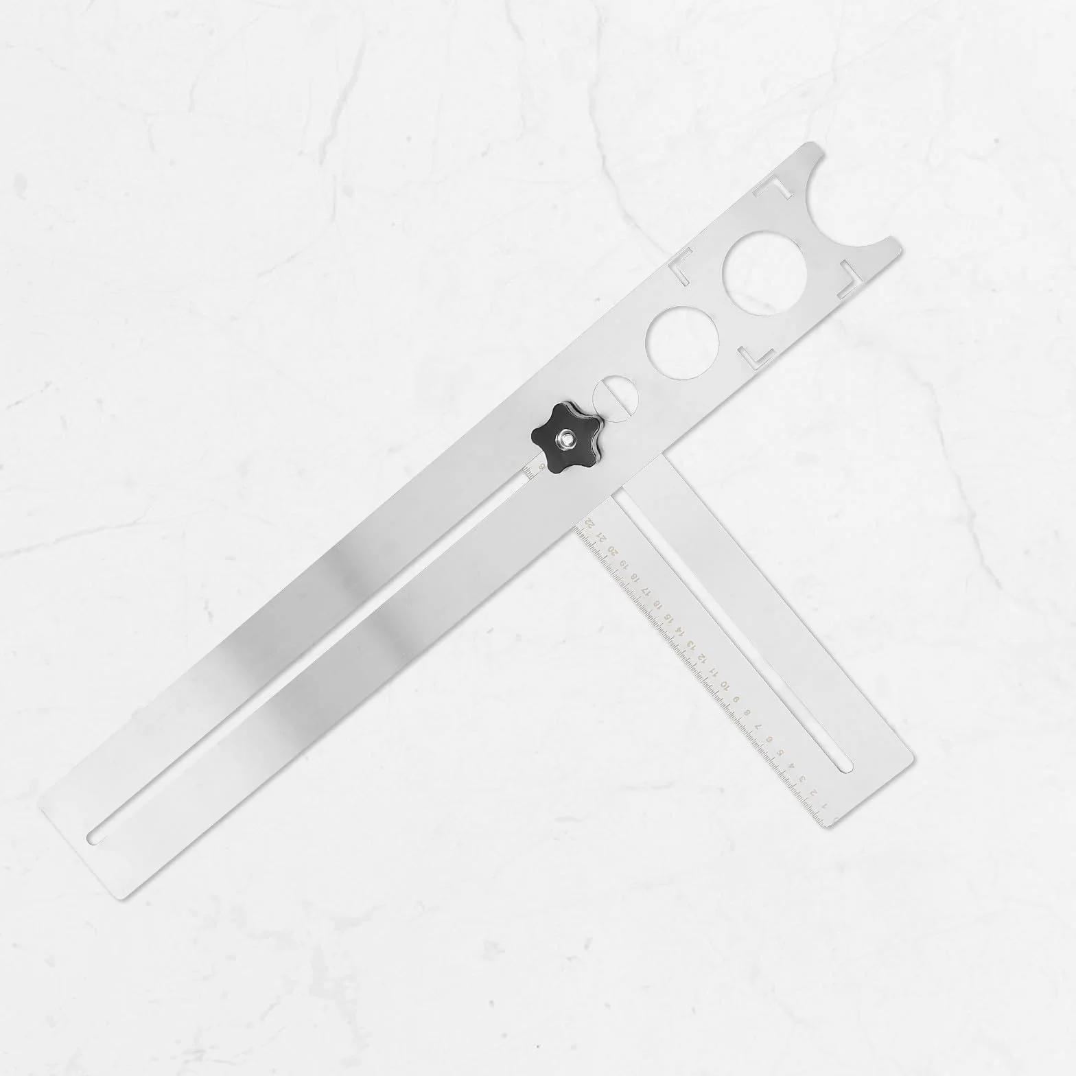 Righello da 60 cm in acciaio inox per fori piastrelle ceramica marmo vetro