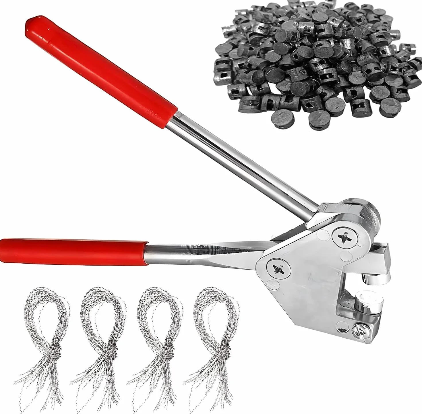 Set di pinze per sigillatura in acciaio 165mm 60 bombe al piombo 10mm 60 fili sigillanti 170mm per contatori elettrici