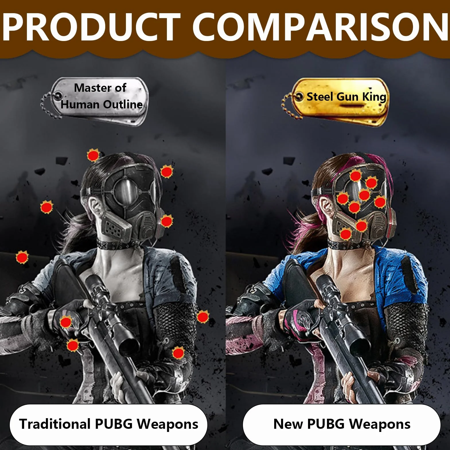 Triggers 6 Dita Joystick Controller, Dita Trigger di Gioco Mobile per PUBG Joystick Grilletti L1R1 L2R2 Rapid-Fire Tiro Veloce Progameplays Phone Triggers Controller Pulsante Meccanico Fisico (C)