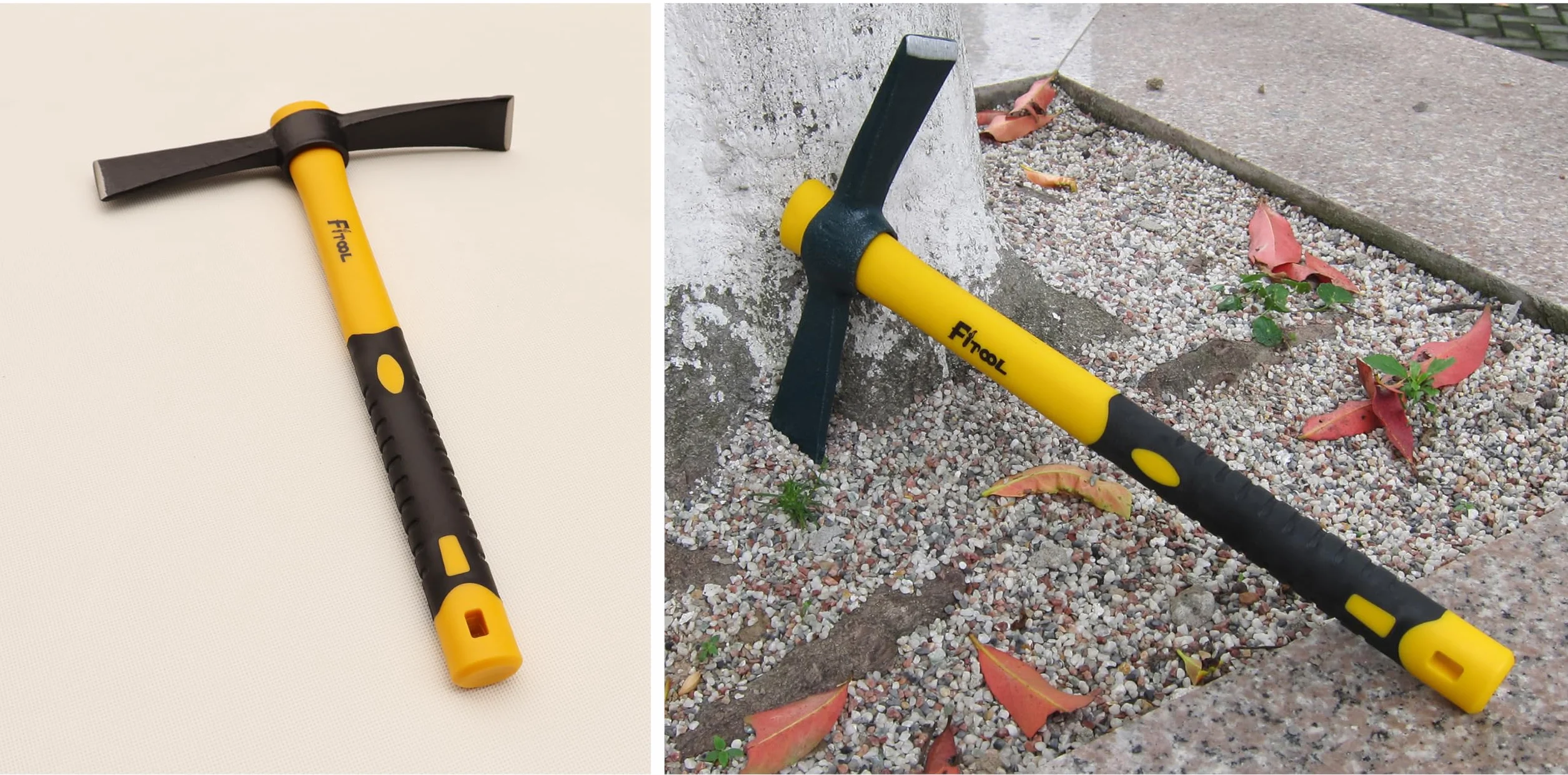 15 pollici, goccia intatta forgiata di un pezzo, manico rivestito di plastica in fibra di vetro, Mattock Cutter 1.4LB