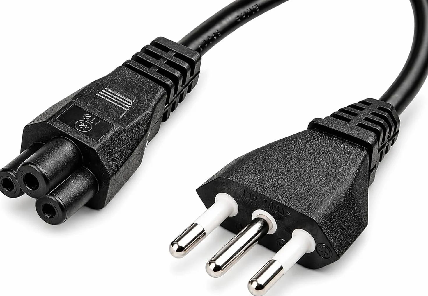 Cavo Alimentazione Notebook 1,8m IEC C5 Trifoglio – Spina Italiana 3 Poli 10A 250V IMQ | Cavo Alimentatore PC Portatile, Monitor, Stampante