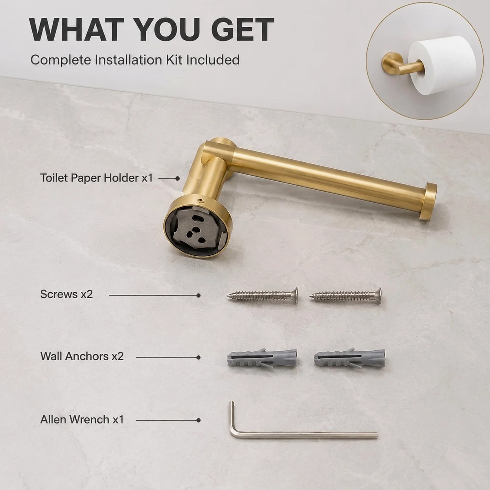 Portarotolo di Carta Igienica, Portarotolo da Parete per Il Bagno | Portarotolo E Contenitore in Acciaio Inox 304 Antiruggine