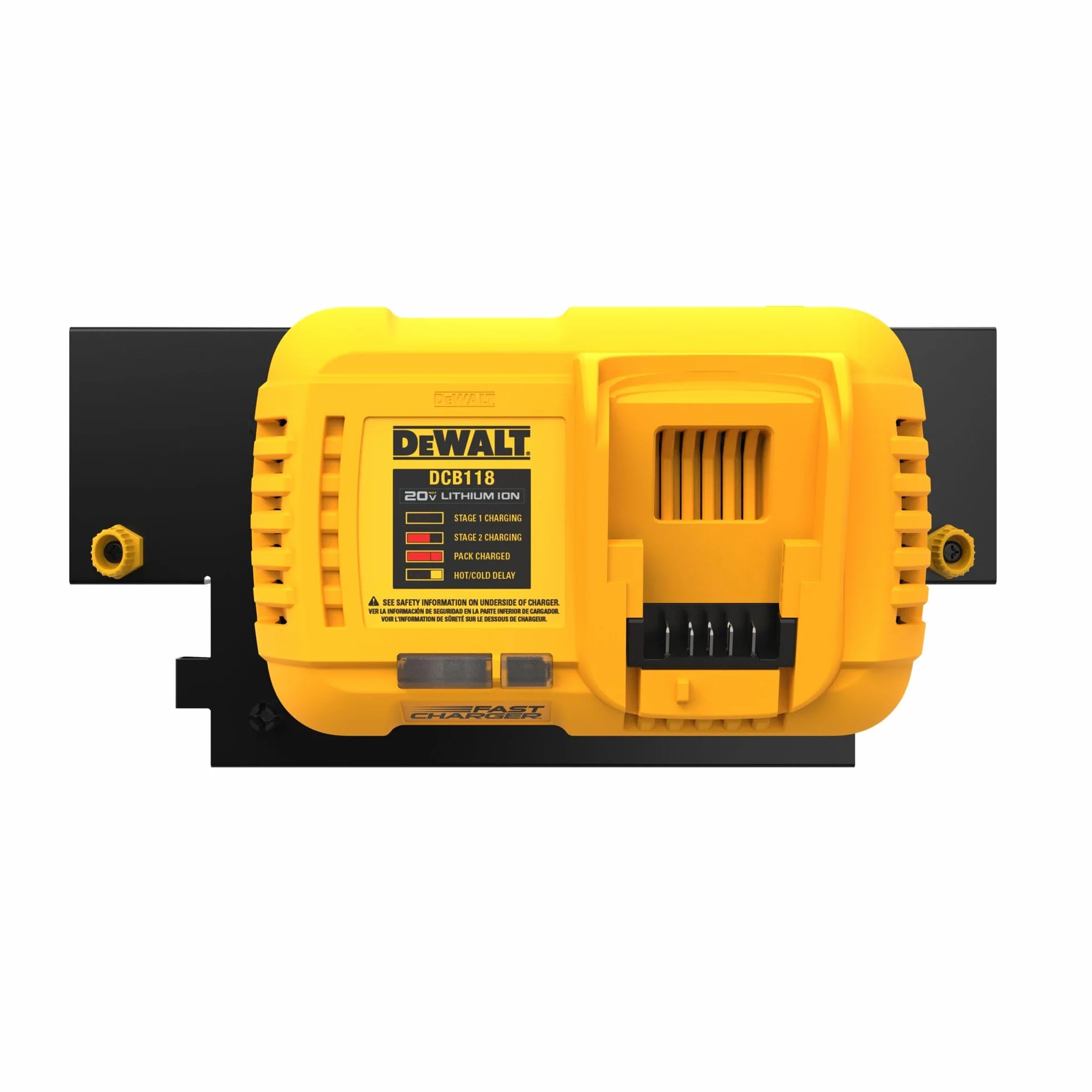 DEWALT DWST82821 Organizer per batteria e caricabatterie montaggio su rotaia sistema di archiviazione officina