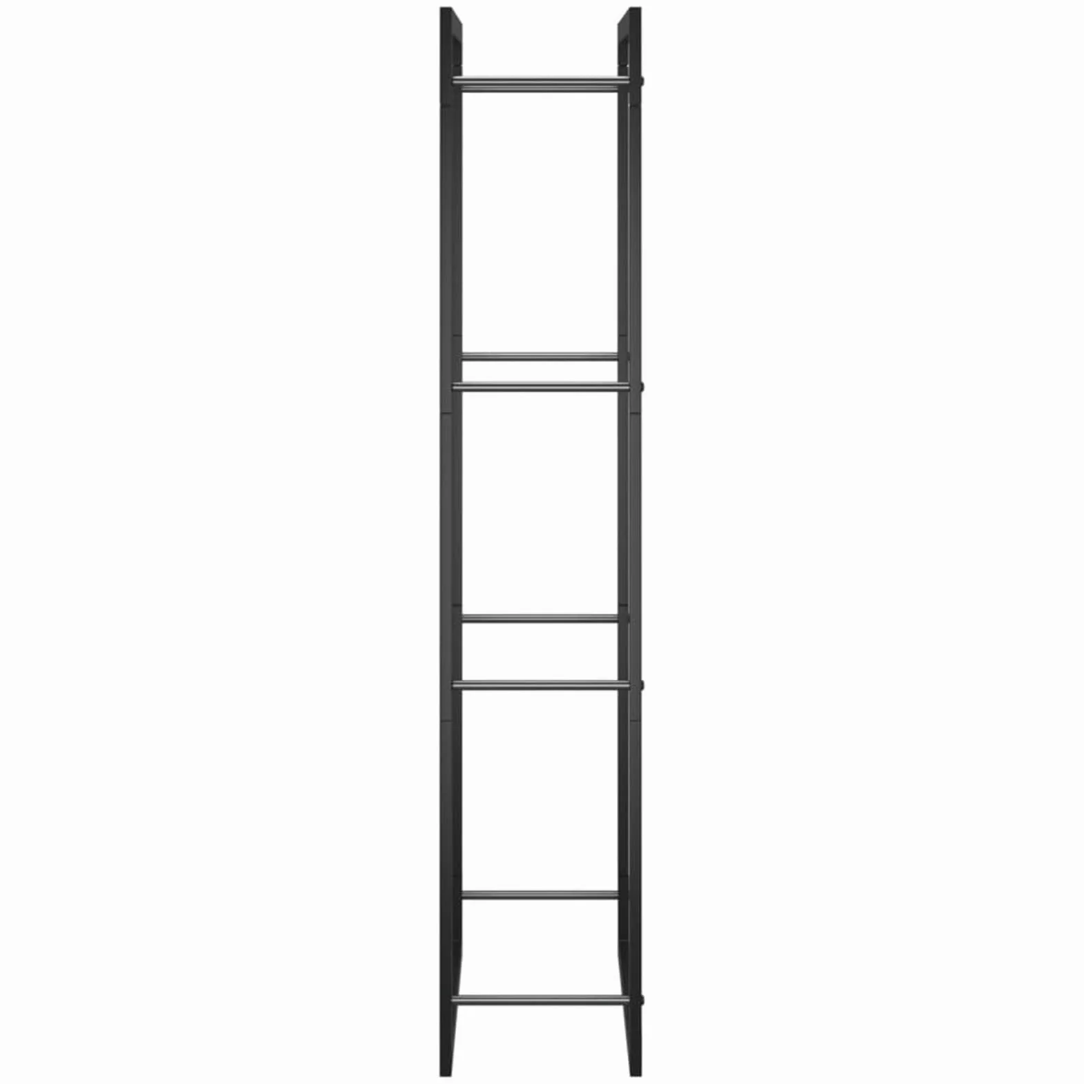 Chusui Portalegna Nero Opaco 50x28x132 cm in Acciaio,Portalegna,Portalegna da Esterno,Portalegna da Interno,Porta Legna per Interni
