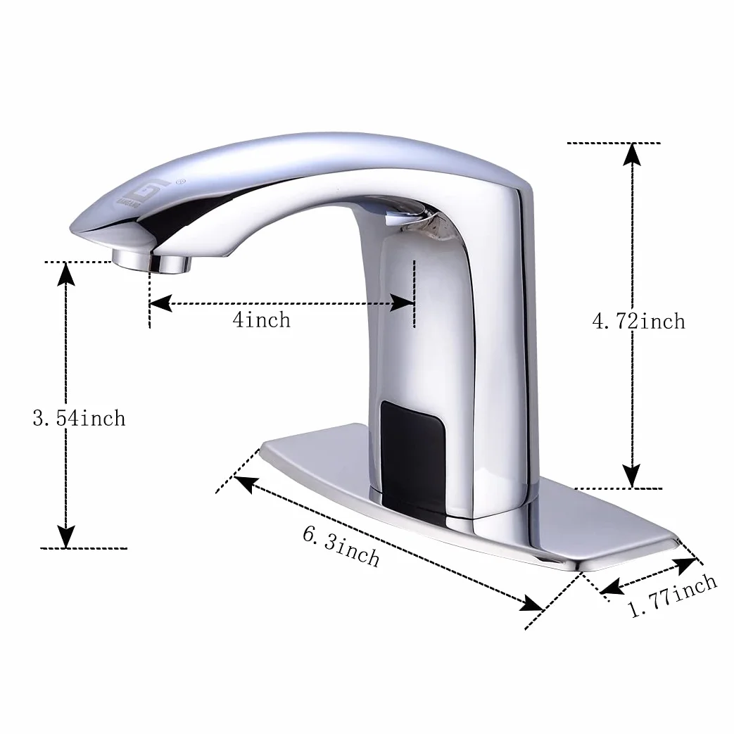 Gangang Bacino rubinetto automatico touchless ottone massiccio miscelatore acqua calda fredda