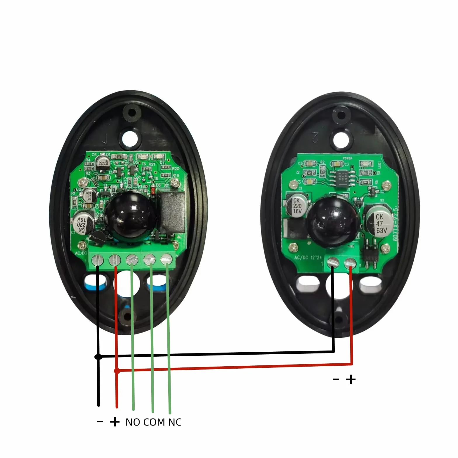 Sensori a Fotocellula a Infrarossi 12/24V AC DC Fascio di Sicurezza Universale per Cancello Automatico