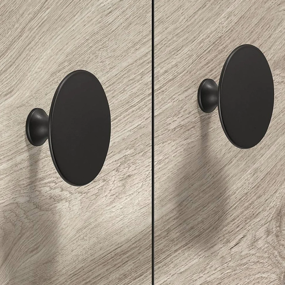 Gedotec H1960 - Pomello per mobili in ottone anticato per cassetti, stile rustico, con viti, grande, Ø 60 mm