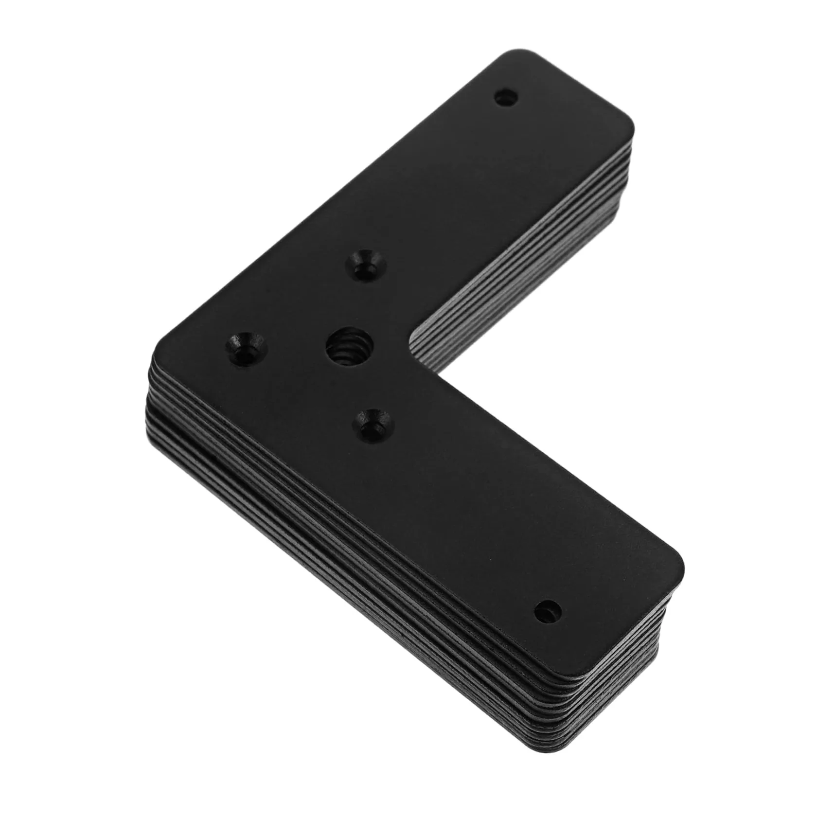 10 Pezzi Staffe Angolari a 90 Gradi in Ferro Nero, Supporto Robusto per Mobili e Legno, Installazione Semplice, Rinforzo per Mensole