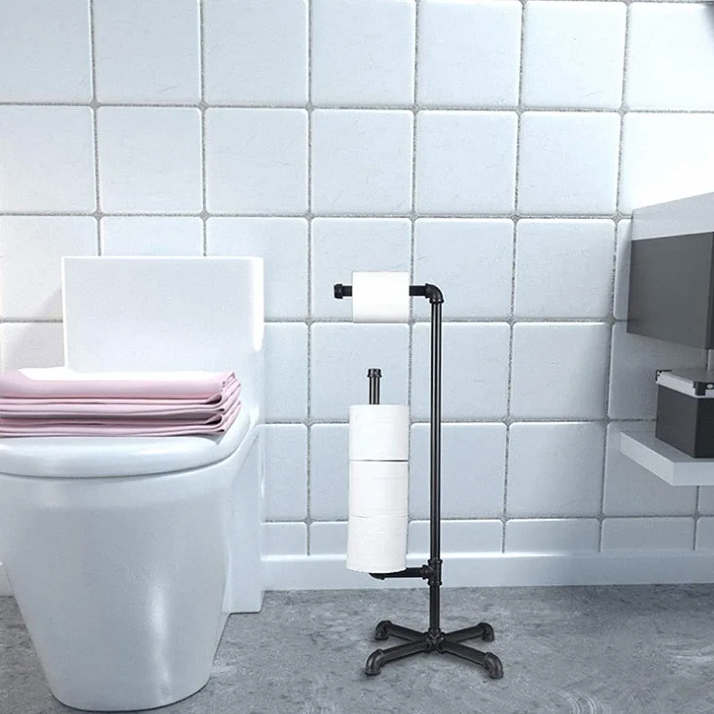 Carta Igienica Free Standing Carta igienica Supporto del Basamento con riserva, Holder Bagno Tessuto Laminato di Stand Tissue portarotolo Porta Bagno