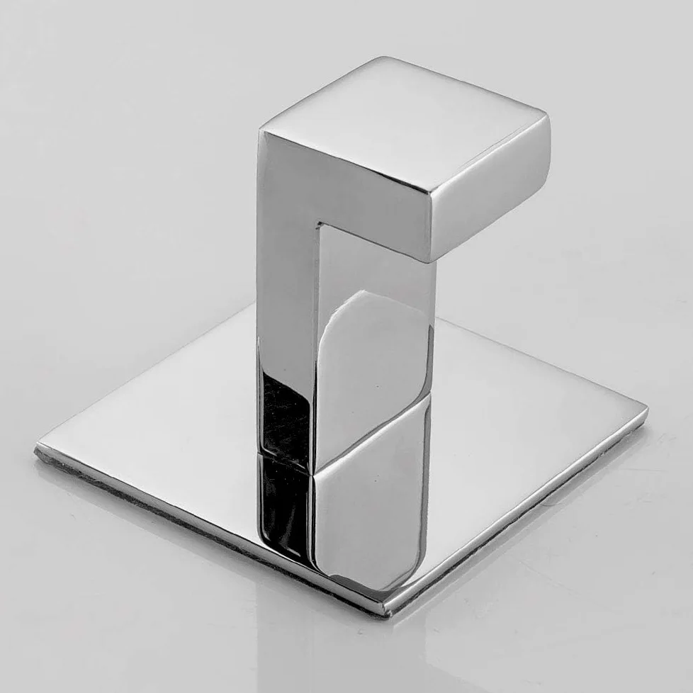Gancio Quadrato per Asciugamani Robusto e Stabile Gancio Autoadesivo per Cappelli e Cappotti in Acciaio Inossidabile Ganci Adesivi impermeabili per Accessori da Cucina e Bagno (Cromato, 4 pezzo)