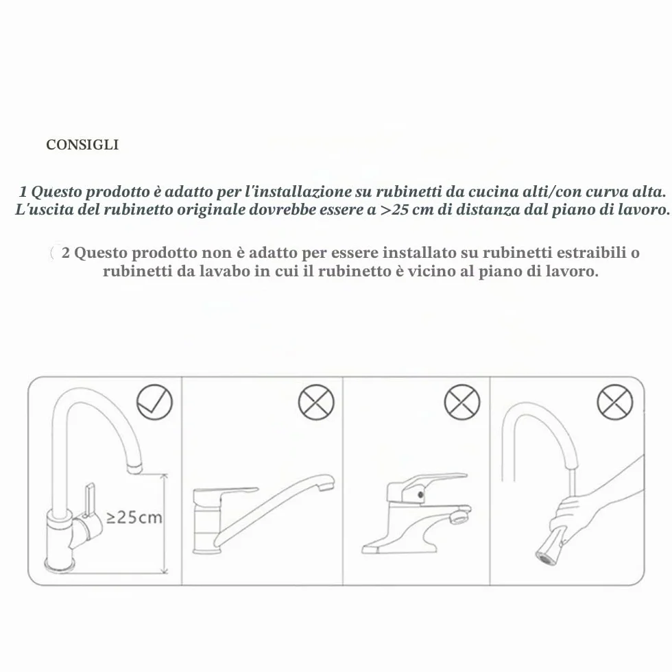 Miscelatore per lavello da cucina rubinetto bagno senza contatto sensore automatico infrarossi