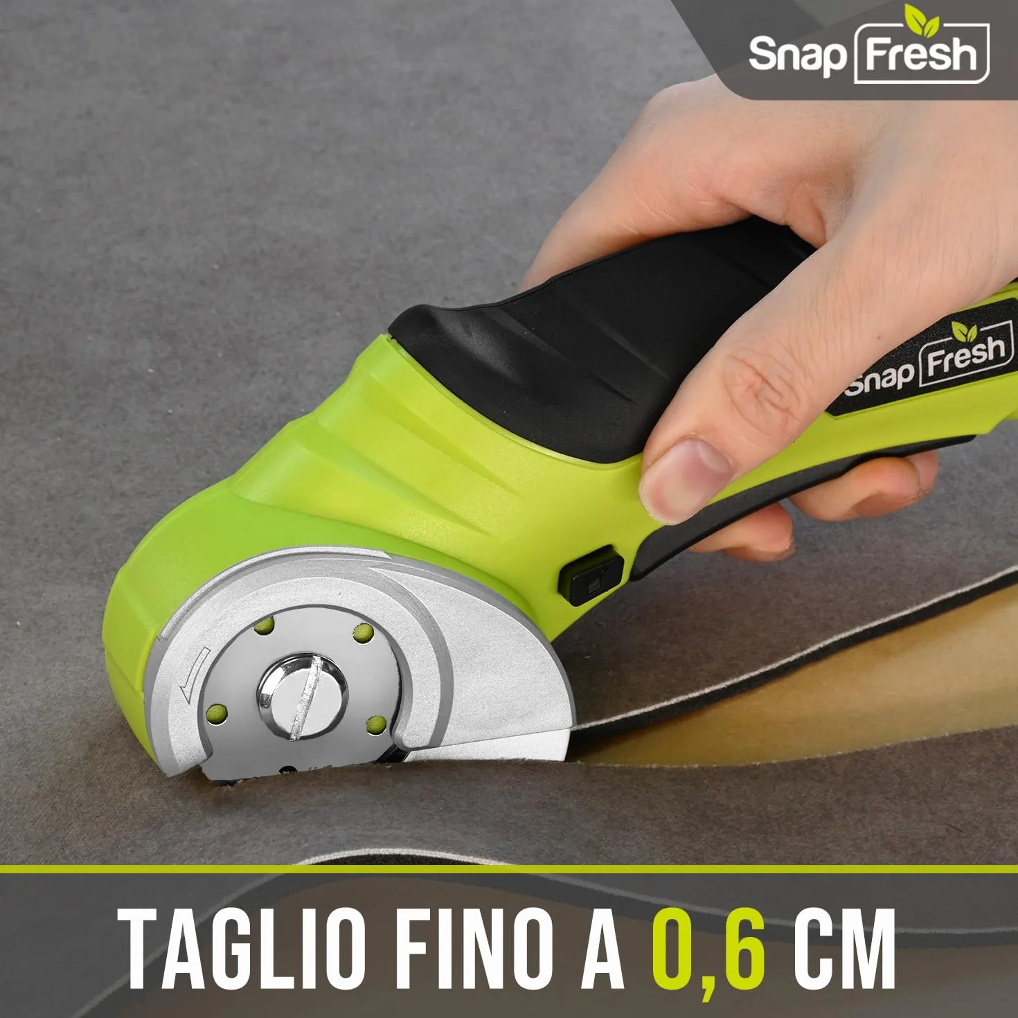 SnapFresh Taglierina Elettrica Forbici Elettriche 4V a Batteria Rotativa per Cartone Carta