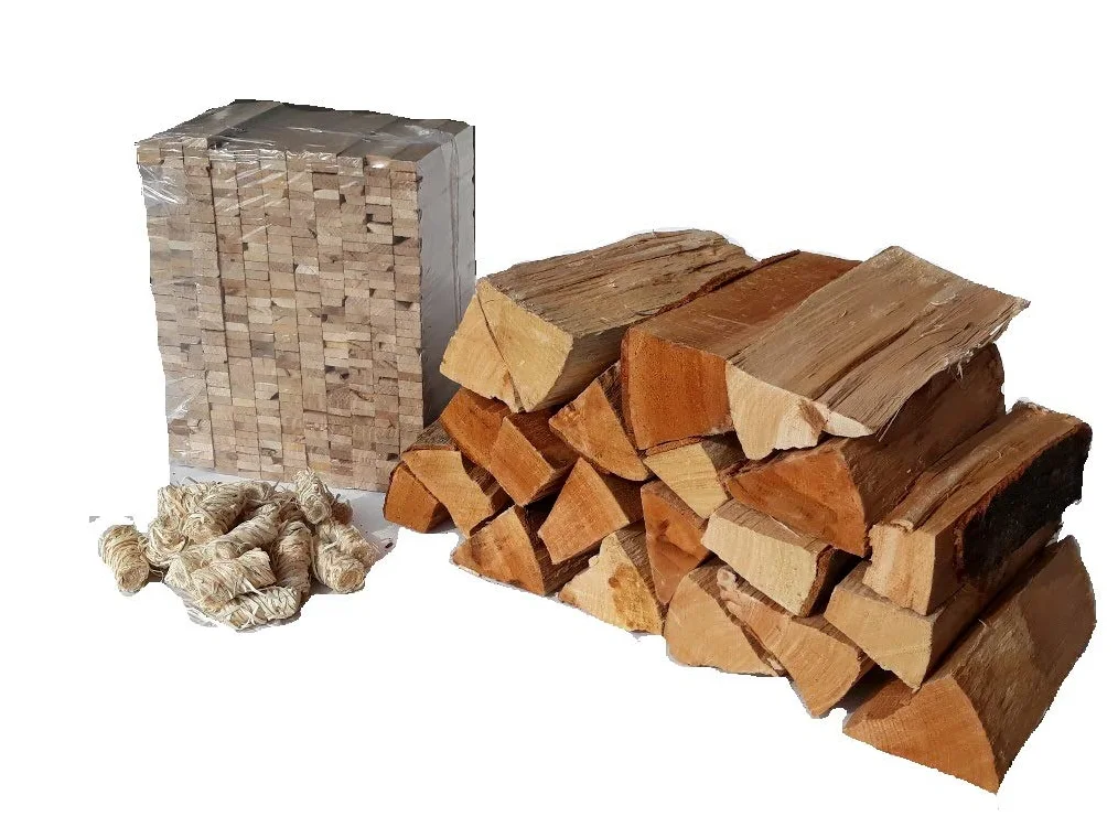 110 kg Legna da ardere camino in legno faggio ofenfertig kammergetrocknet in 25 cm lunghezza + 8 kg anfeuer legno + 30 pezzi Accendifuoco Ecologico, della soluzione tutto-compreso pacchetto
