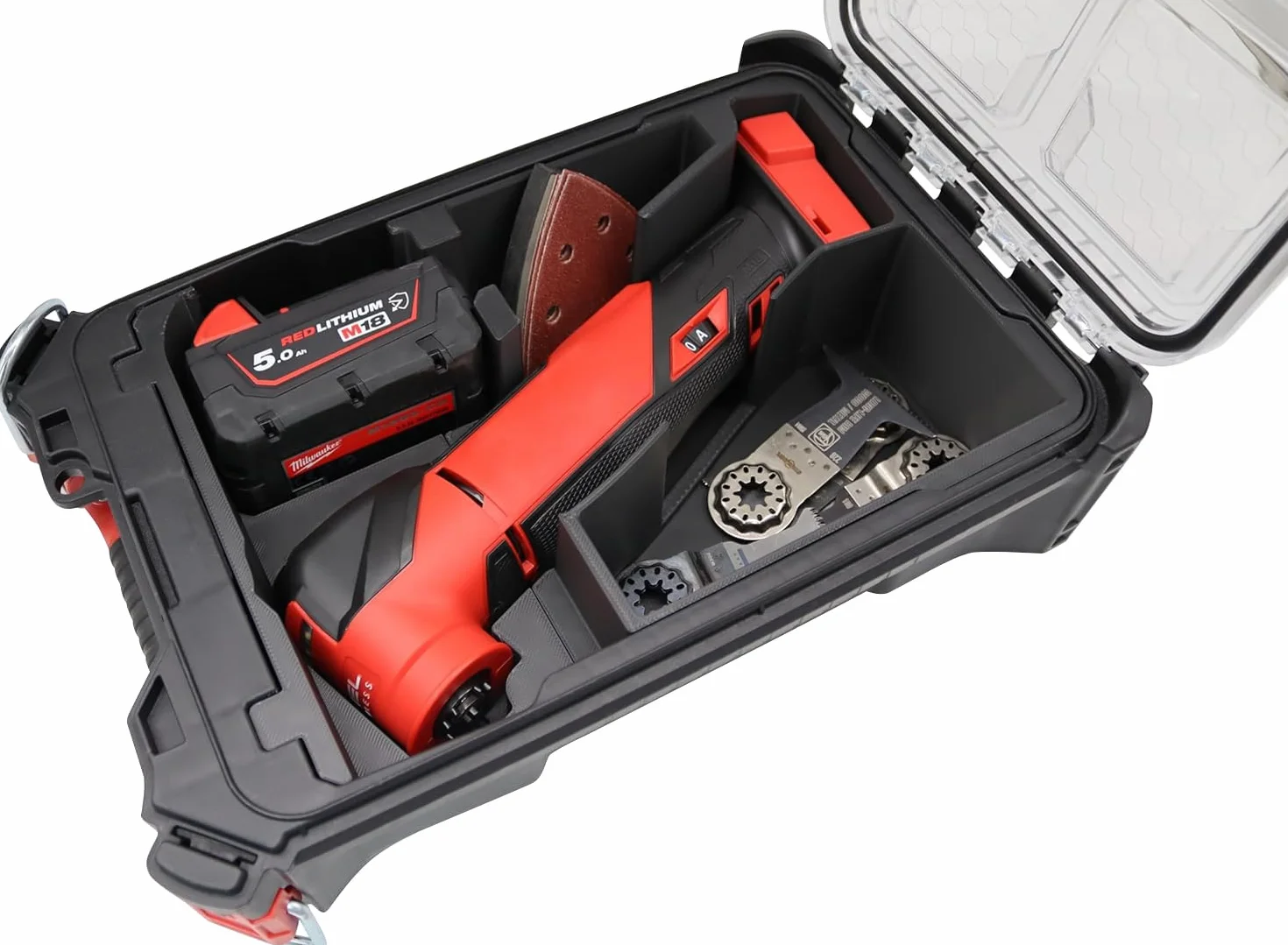Inserti Organizer Compatibile per MILWAUKEE Packout Compact - Set di Supporti Stampati in 3D in PLA+ per Multitool FMT M18