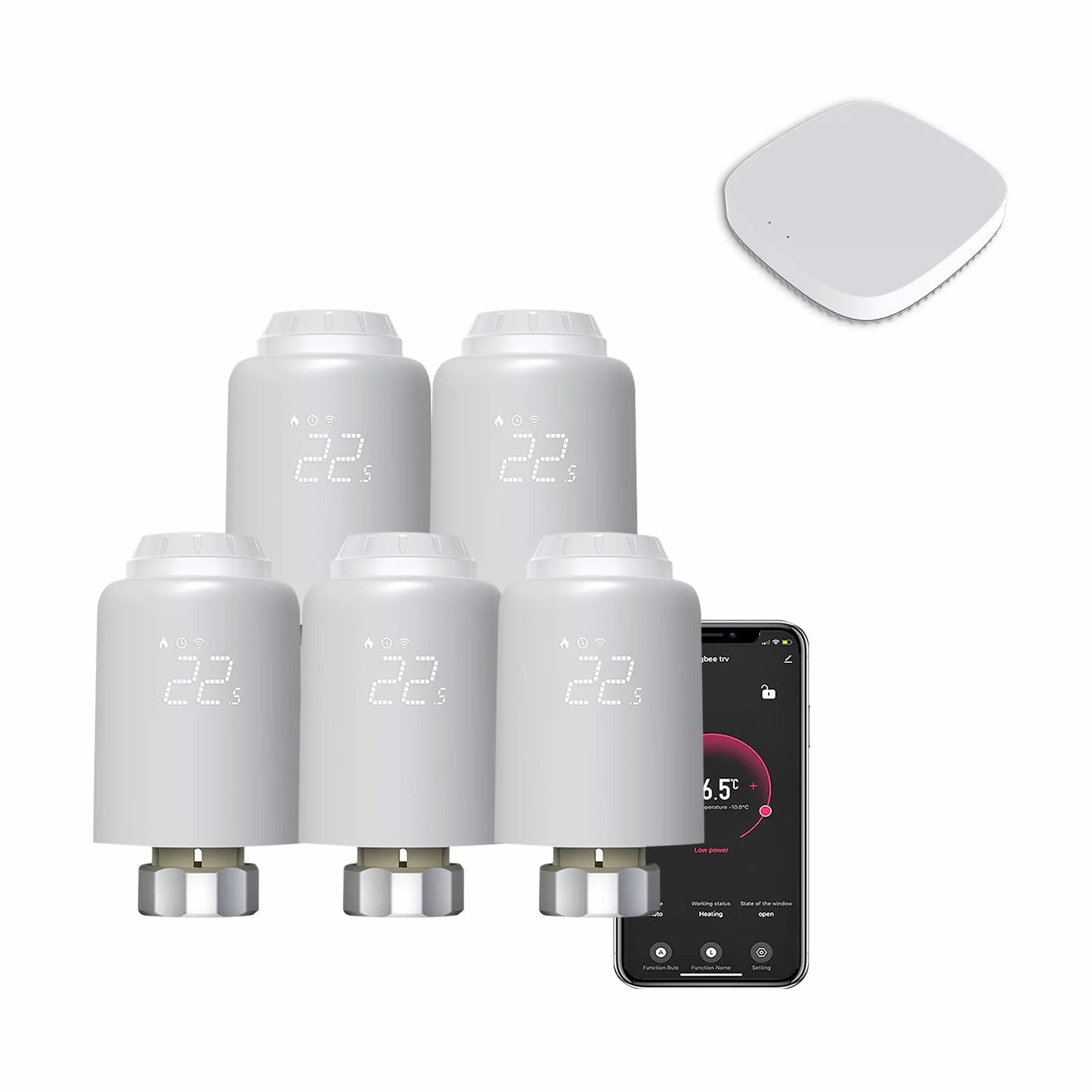 Zigbee Smart Thermostatic Radiator Valve, Supporta il controllo remoto tramite app smart life