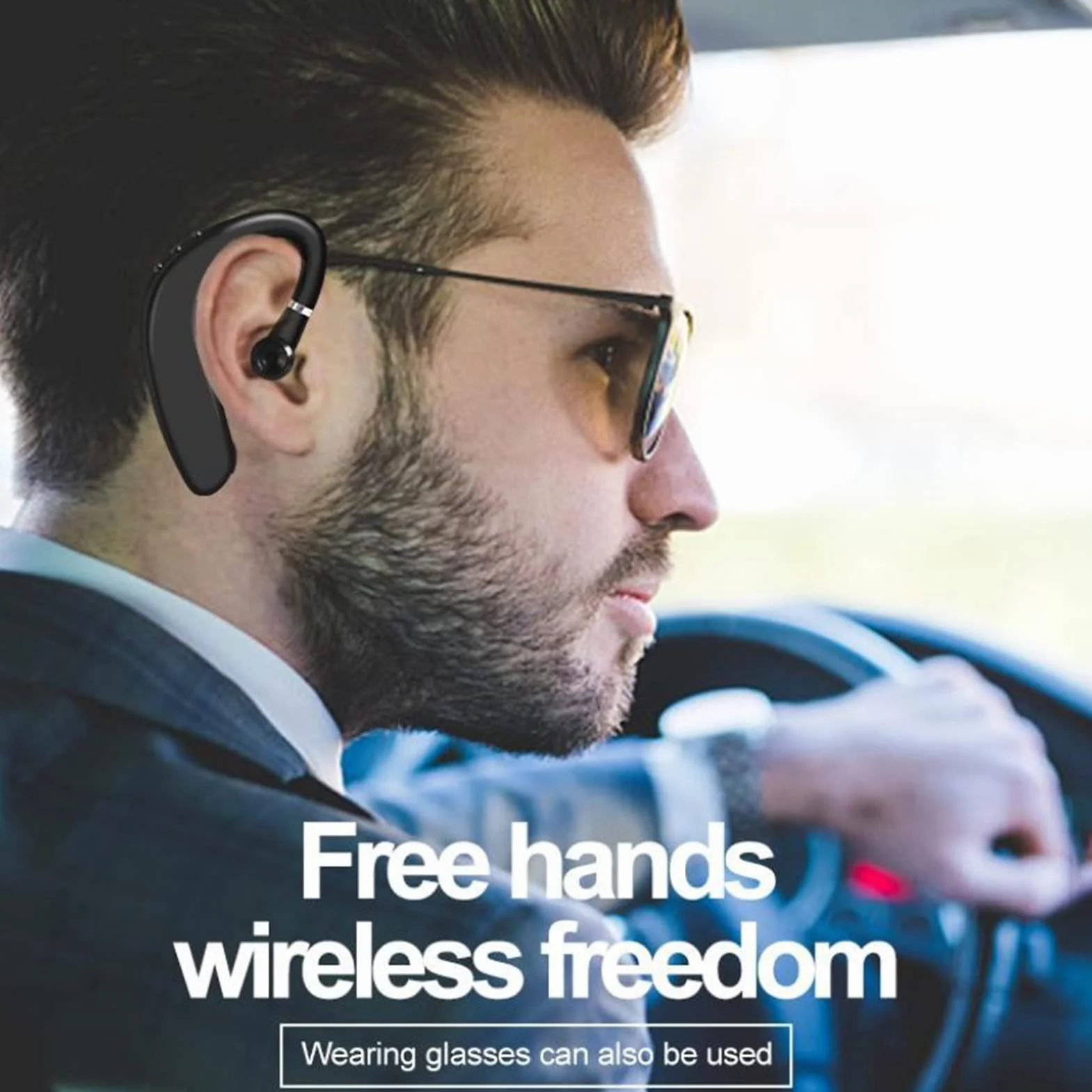 Auricolare Bluetooth 5.2, Auricolare Bluetooth 5.2 Wireless a Orecchio Singolo, Microfono HD Incorporato, Design Ergonomico, Orecchio Sinistro e Destro Universale, per Tablet