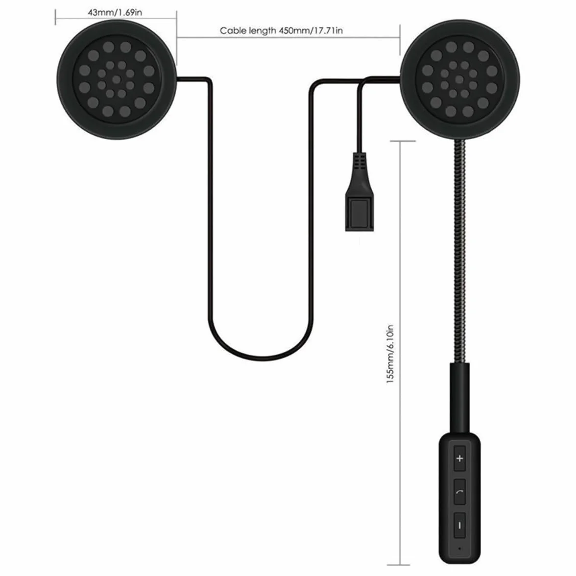 Alnicov Casco Moto Auricolare Bluetooth Casco Integrale Auricolare Wireless Integrato risponde automaticamente alla Navigazione delle chiamate