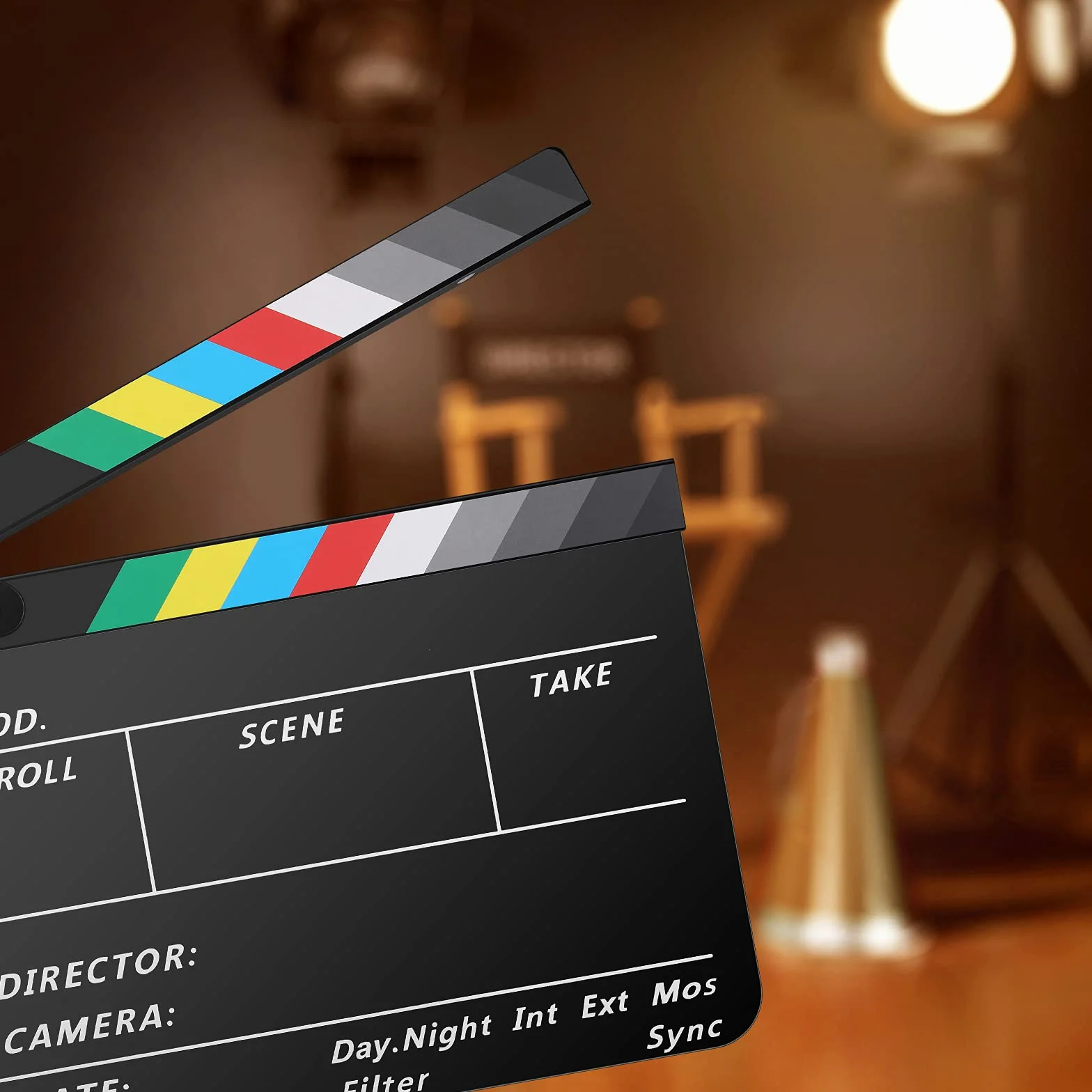 Cinematografico di Film Clapper, Acrilico Assicella Secco Acrylic Plastic Ciak Cinematografico, Multicolor