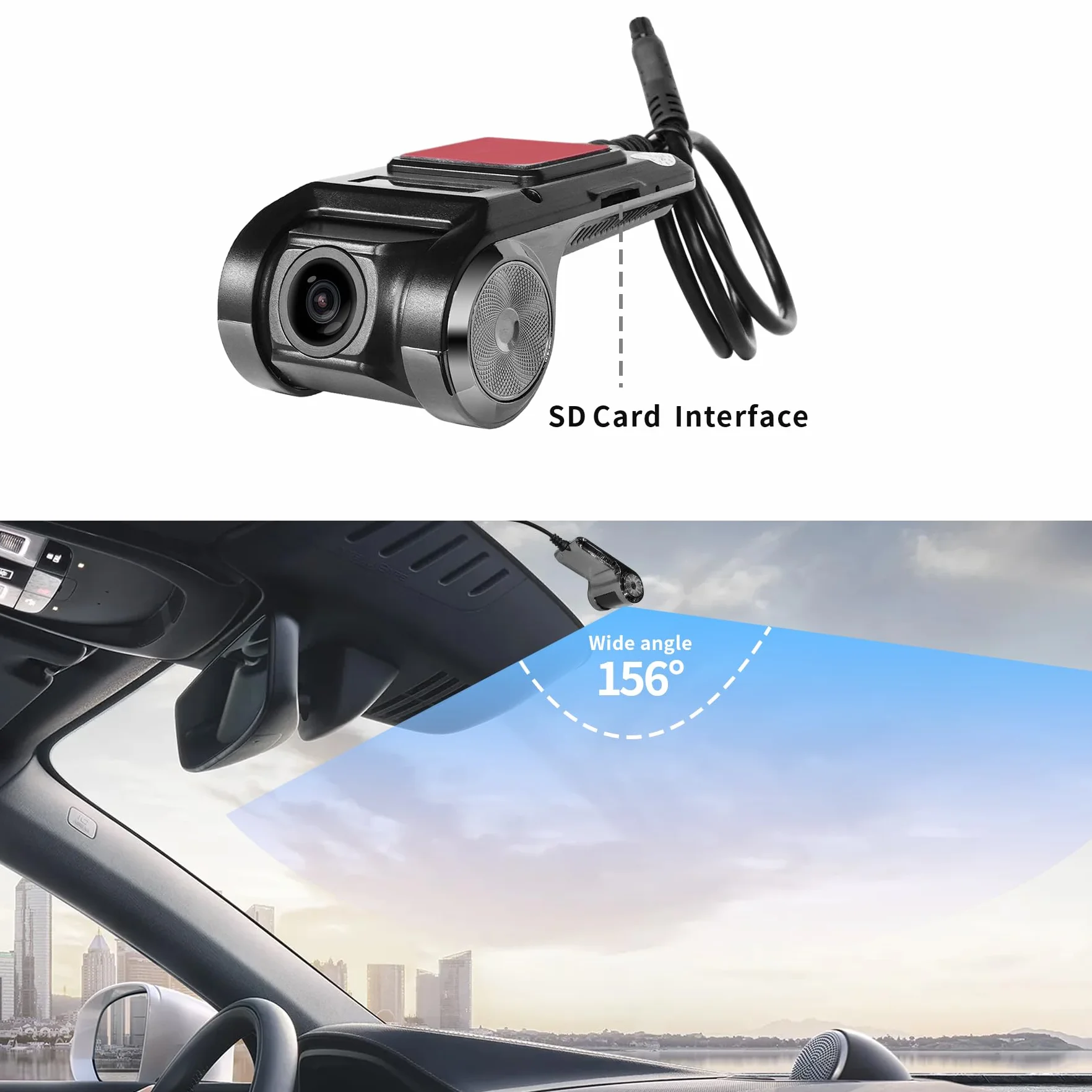 ATOTO AC-44P2 1080P USB DVR Videocamera sul cruscotto - Sensore Sony per immagini di alta qualità -Compatibile con le serie ATOTO A5,A6,S8 e P9. Non compatibile con la serie F7/P5/P8/X10