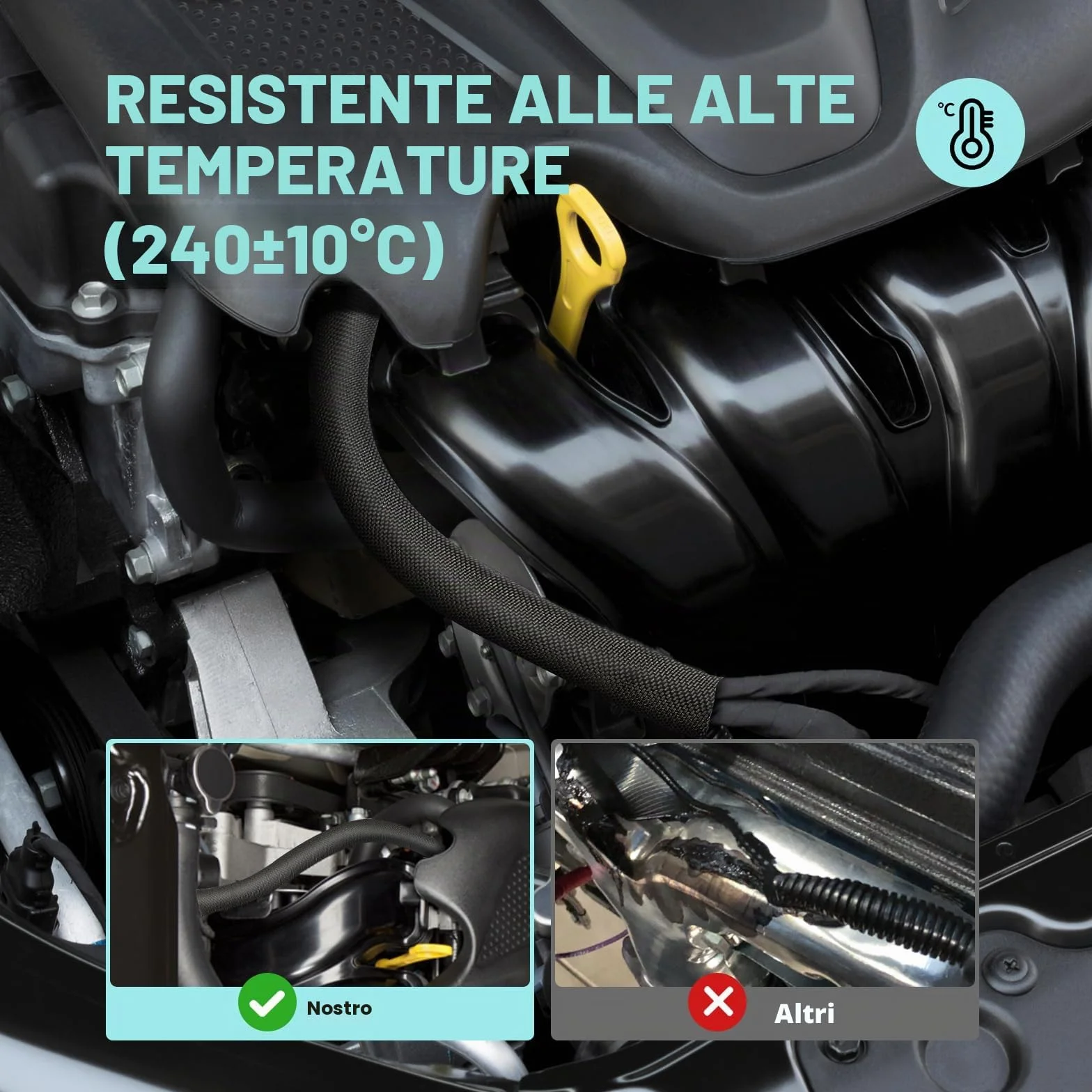 AGPTEK Guaina per Cavi Autorichiudente 13mm-3m Rivestimento Flessibile in Tessuto per Fili Elettrici
