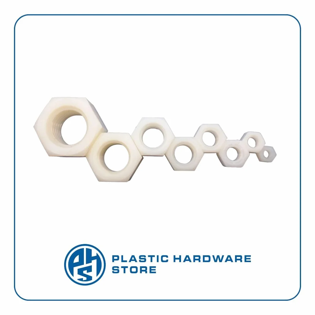 Dadi Esagonali in Plastica Nylon M16 Bianco 20 pezzi