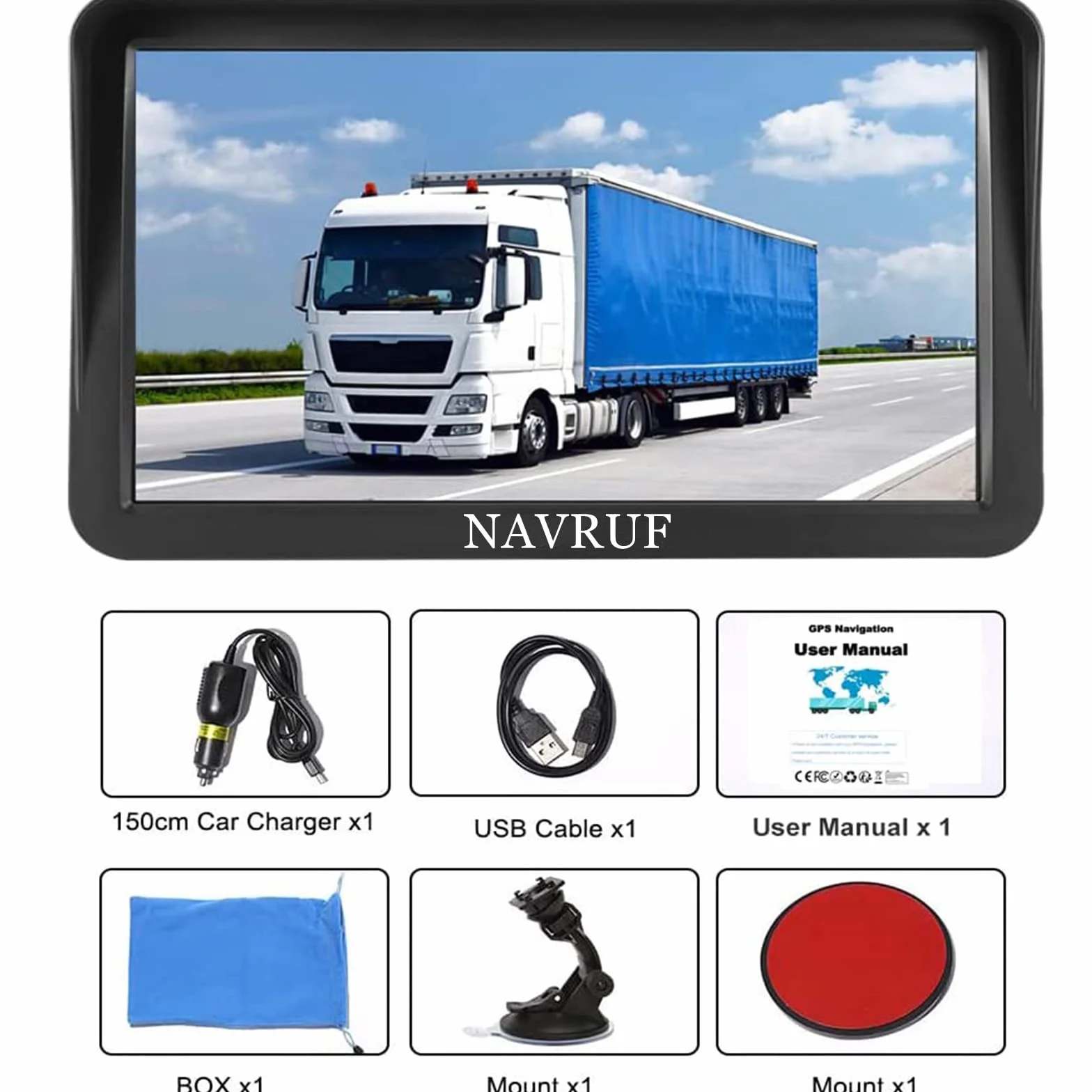 Navigatore Camion Camper 9 Pollici 2024 GPS Navigatore Satellitare Auto Autobus Taxi, Avviso Traffico Vocale, Limite di Velocità, Aggiornamenti gratuiti delle mappe a vita (9 inch)