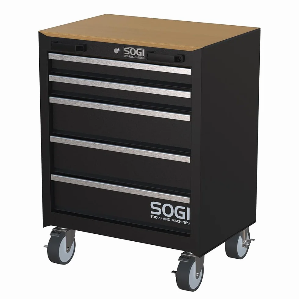 Sogi ARR-OFF-4320 Arredamento modulare in lamiera per officina e garage piano in acciaio inox 4315x466x2000 mm
