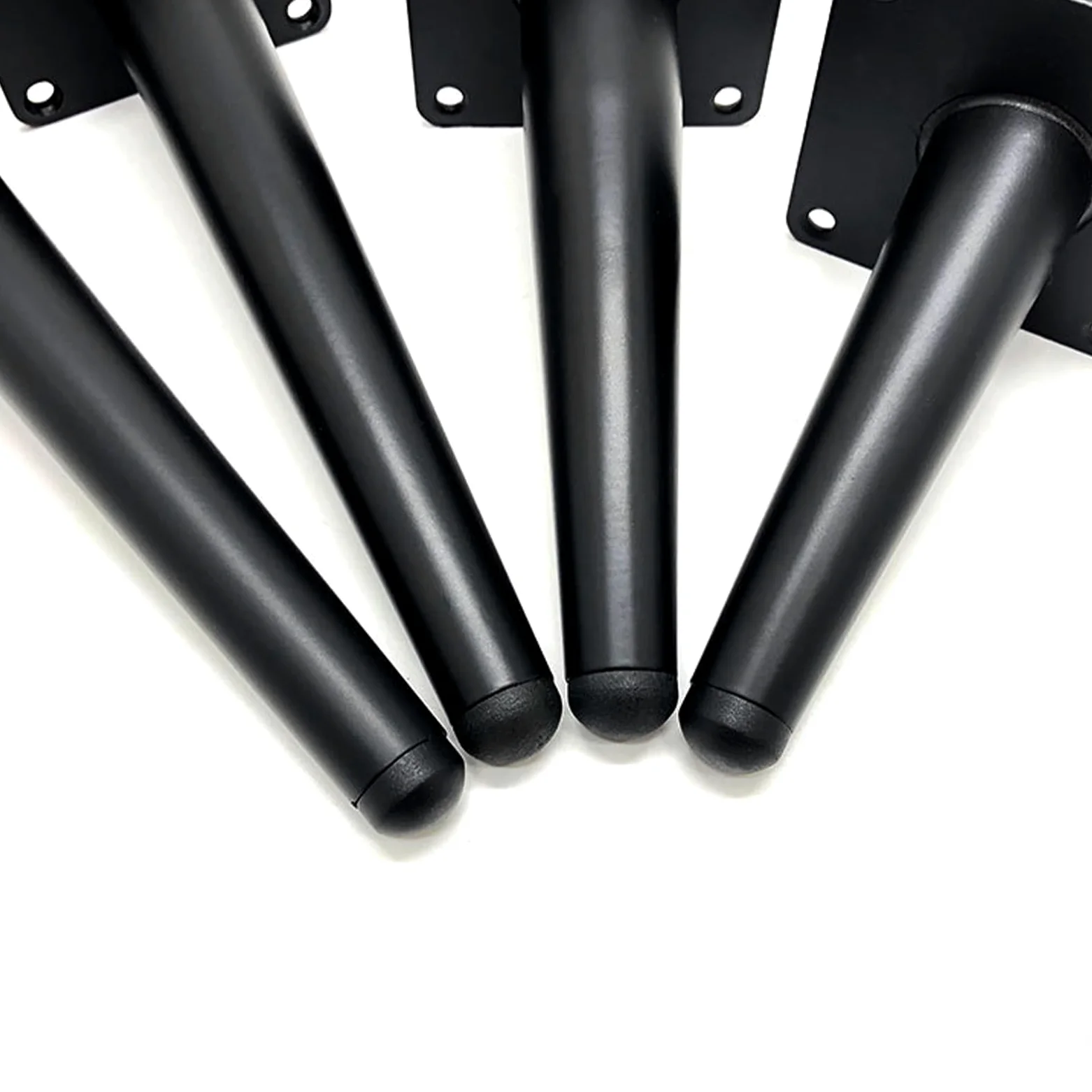 Generico Gambe per Mobili Piedini per Tavolo in Metallo da 30 cm 4 Pezzi Supporto in Acciaio Inox Nero Vernice Spray Piedini per Divano Altezza: 15-30 cm Piedini per Mobile da 30 cm/11,8"