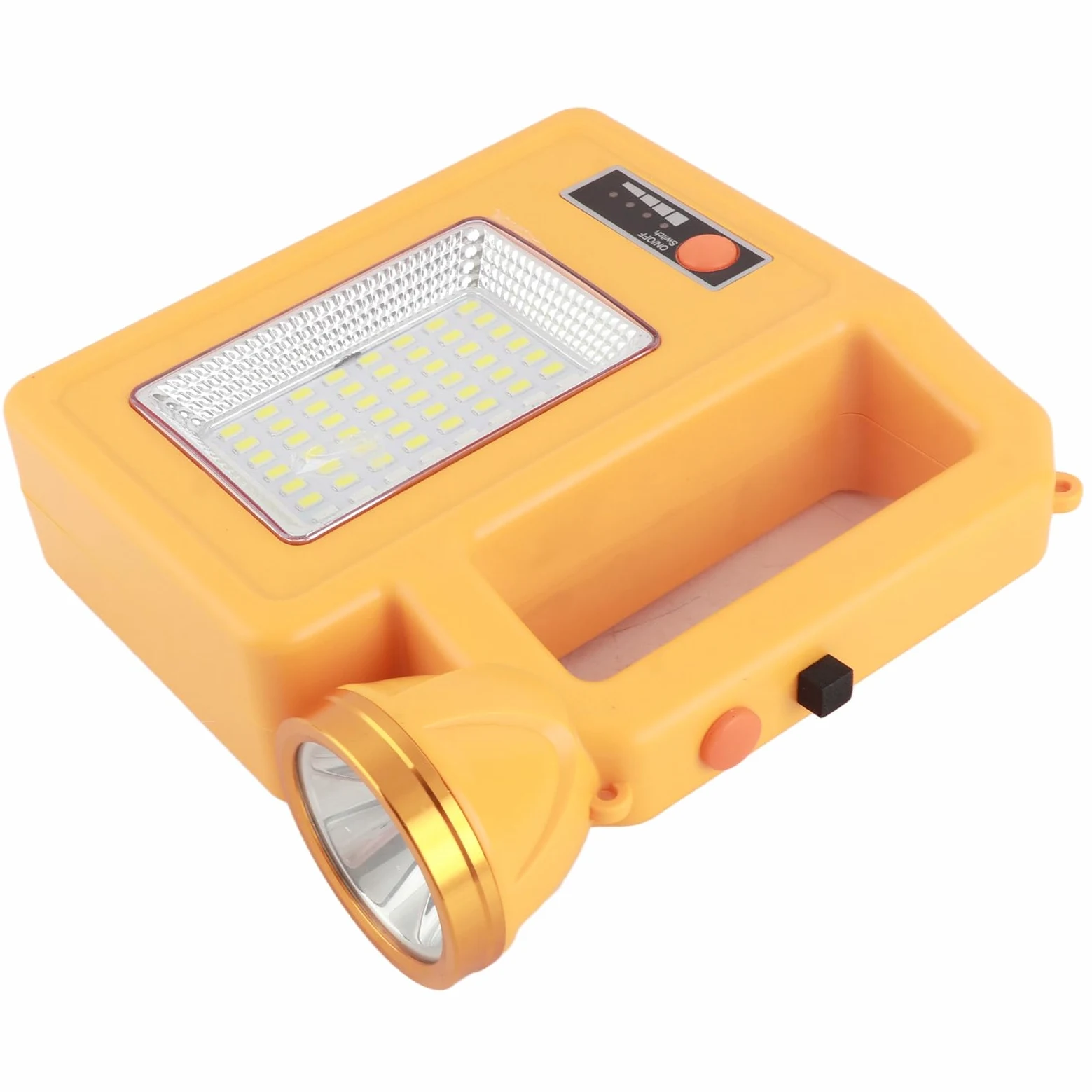 Torcia Solare LED Ricaricabile Impermeabile Multifunzione per Campeggio Ed Emergenza 6000mAh Materiale ABS