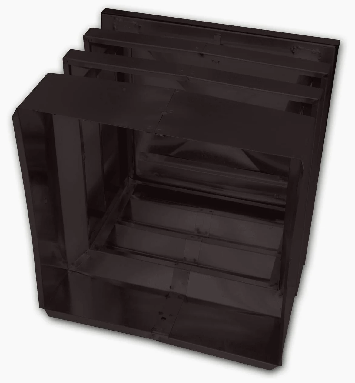 Comignolo marrone antivento antipioggia base quadrata 6/10 fumaiolo x camino e canna fumaria (42 x 42 cm)
