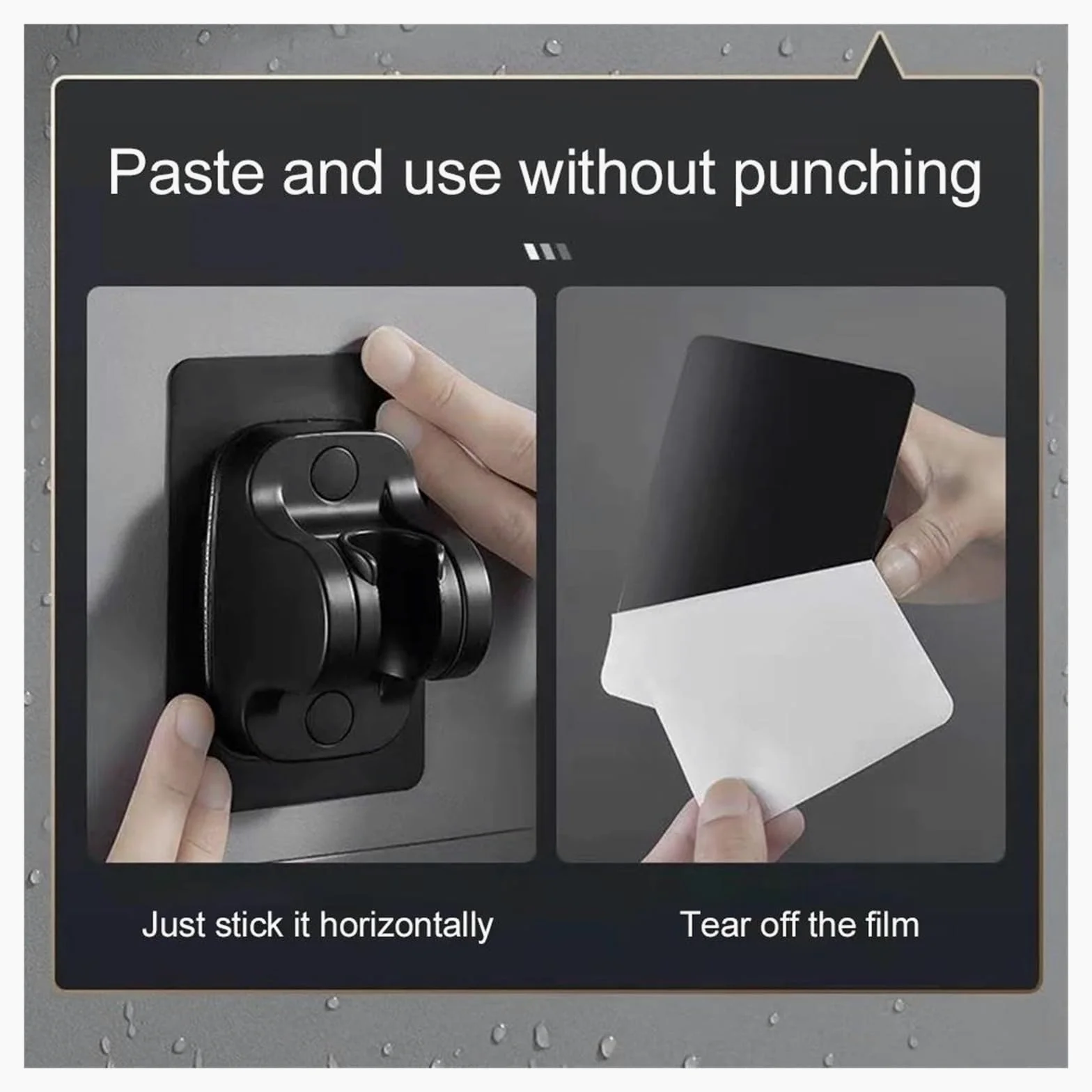 Soffione doccia ad alta pressione bianco e nero con 5 modalità regolabili, supporto per tubo flessibile, ugello a un clic per il risparmio idrico(Silver and Holder)
