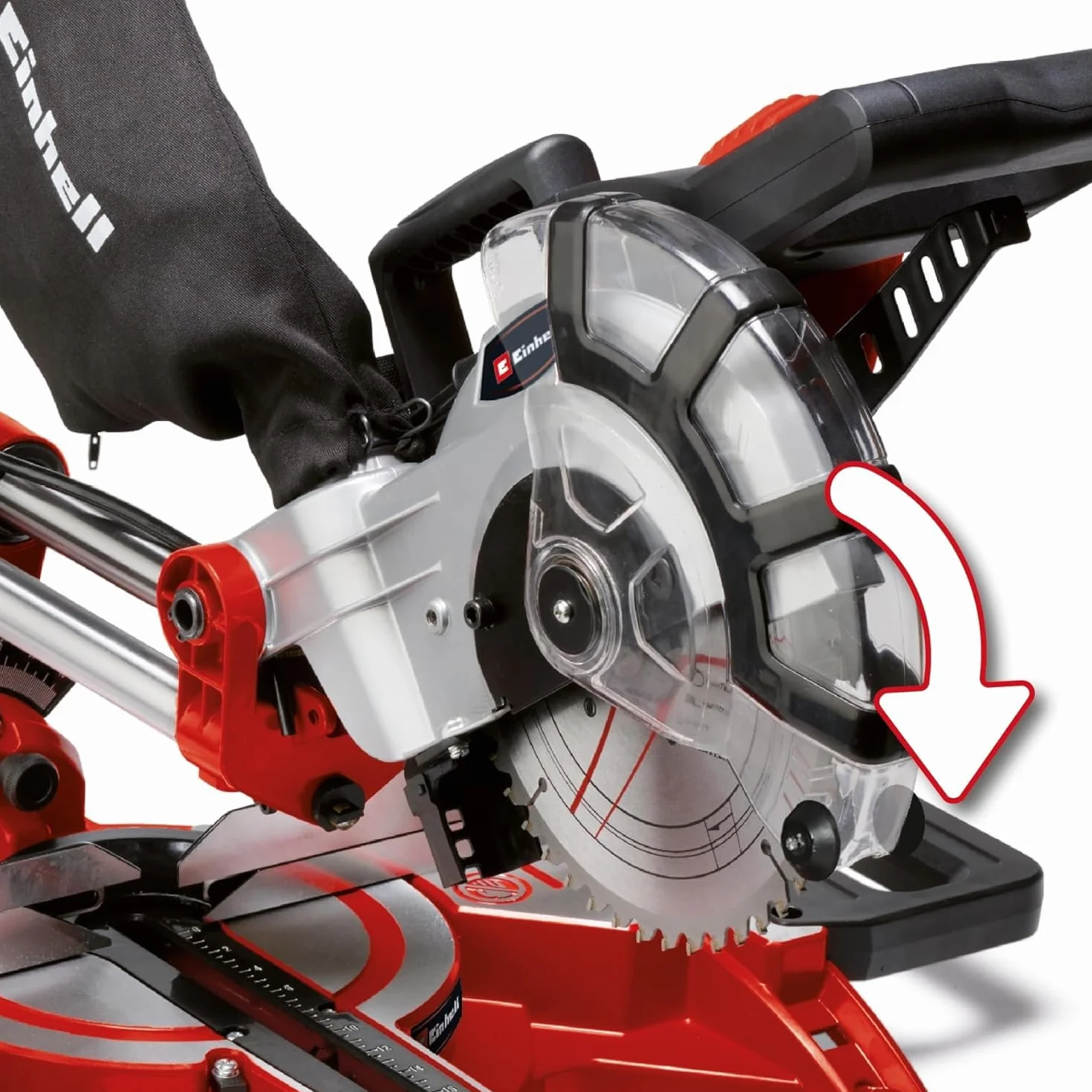 Einhell troncatrice TC-SM 2131/1 Dual (max 1.800 W, 4.900 min-1, funzione di trazione integrata, arresto pezzo, dispositivo di serraggio, incl. lama in metallo duro, laser)