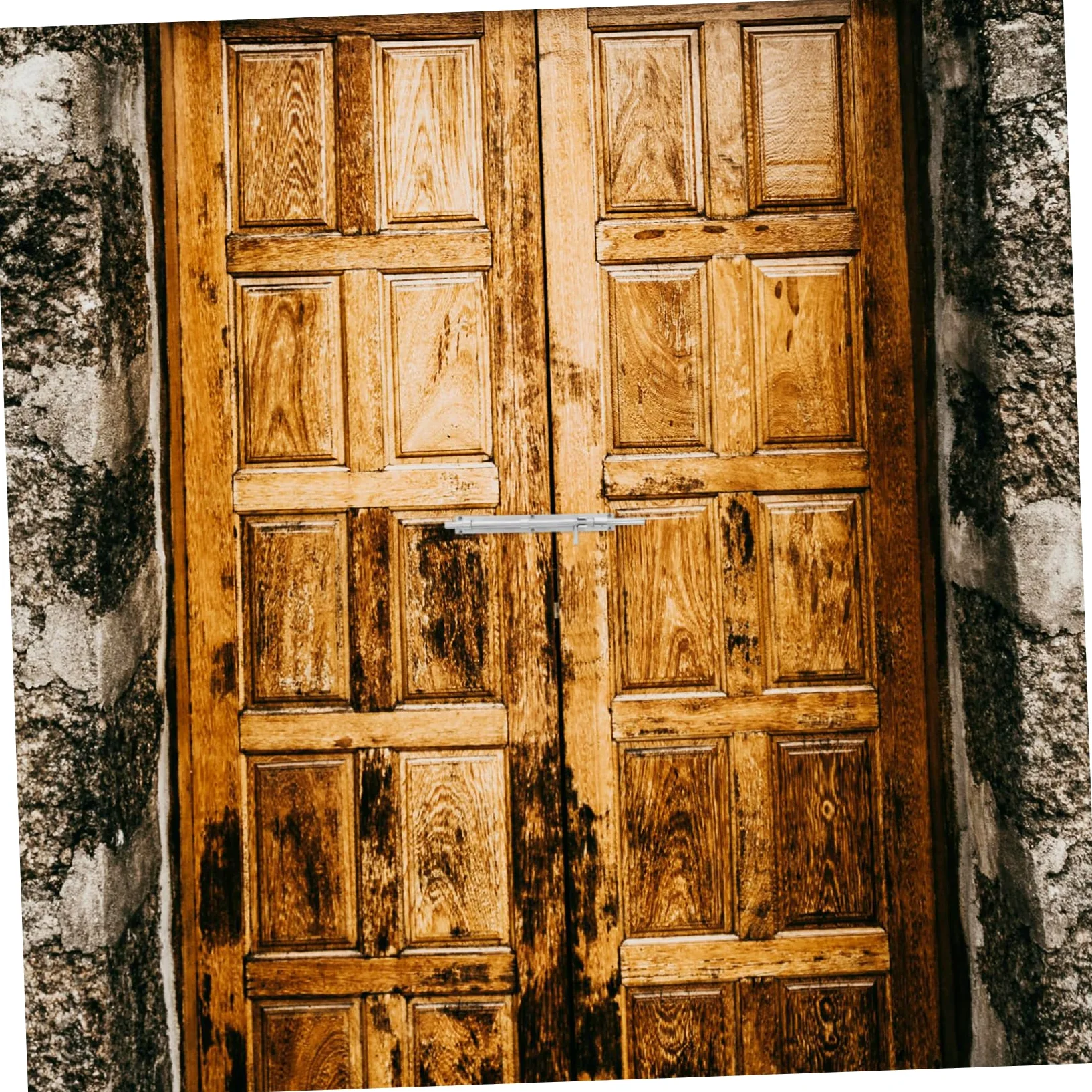 HOMSFOU Chiavistello Scorrevole in Acciaio Inox Da 45 Cm, Asta Di Caduta Per Cancello Fermo Scorrevole Antiruggine Per Porte Di Sicurezza e Cancelli Doppi, Serratura Per Porta a Pavimento Resistente