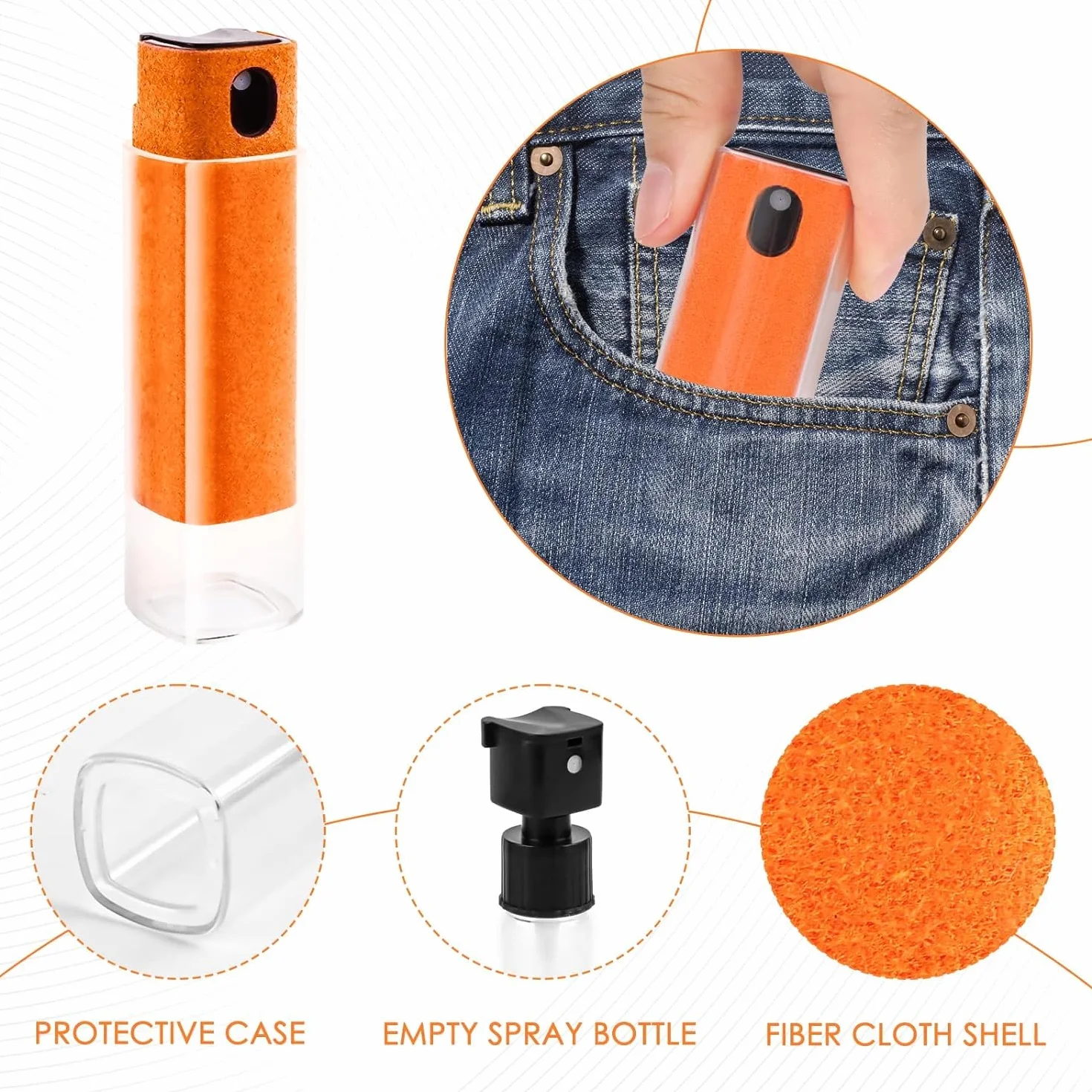 Pulitore schermo 5 pezzi, All in One Screen Cleaner senza liquido, Reusable Display Cleaner, set di pulizia per display auto, smartphone tablet