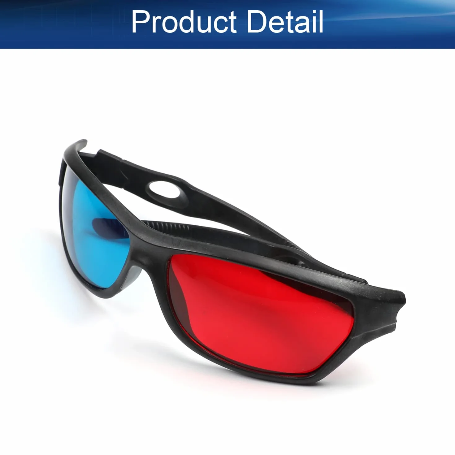 Othmro 1pc rosso-blu occhiali 3D/ciano anaglifo occhiali, anaglifi dimensionali occhiali di visione 3D per giochi TV DVD video virtuale 3D