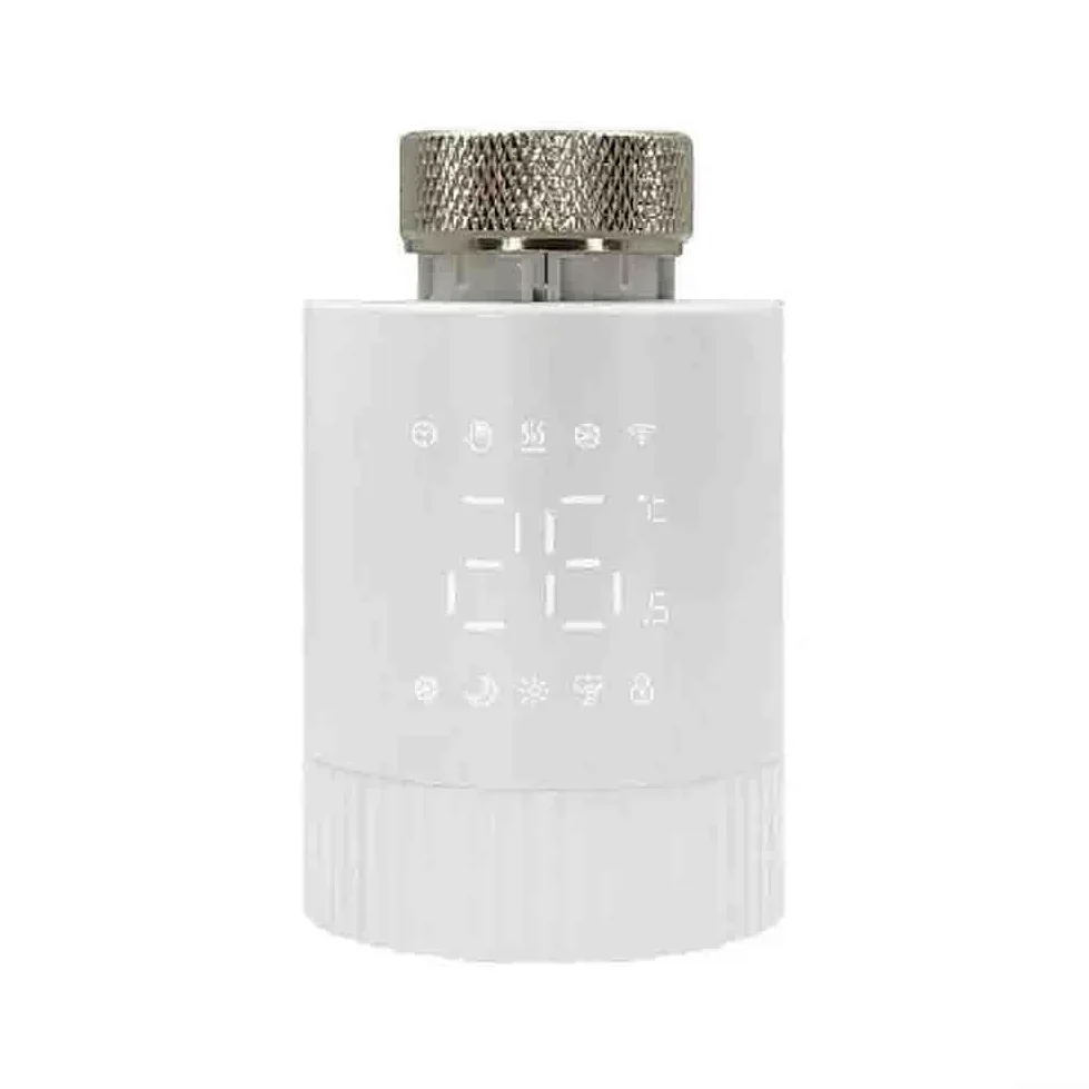 Valvola termostatica intelligente per radiatore zigbee con display a LED, TRV programmabile per riscaldamento a risparmio energetico, controllo remoto della temperatura tramite app tuya, M30 x 1,5