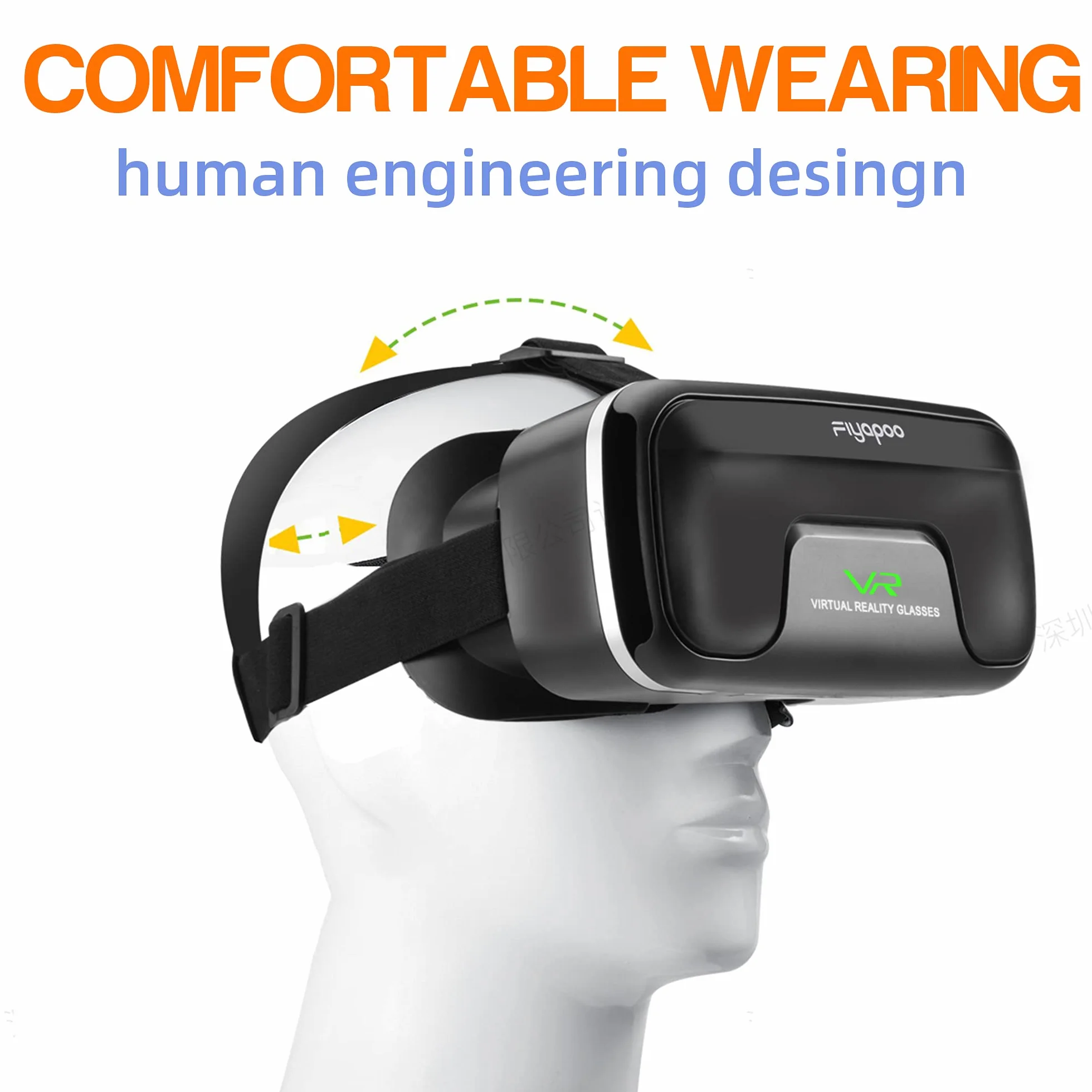 Occhiali VR 3D per Smartphone, 3D Visore Realtà Virtuale, HD VR per Film & Giochi, Compatibile con la Maggior parte degli Smartphone (4,7-6,7 Pollici). Regalo di Natale Perfetto.