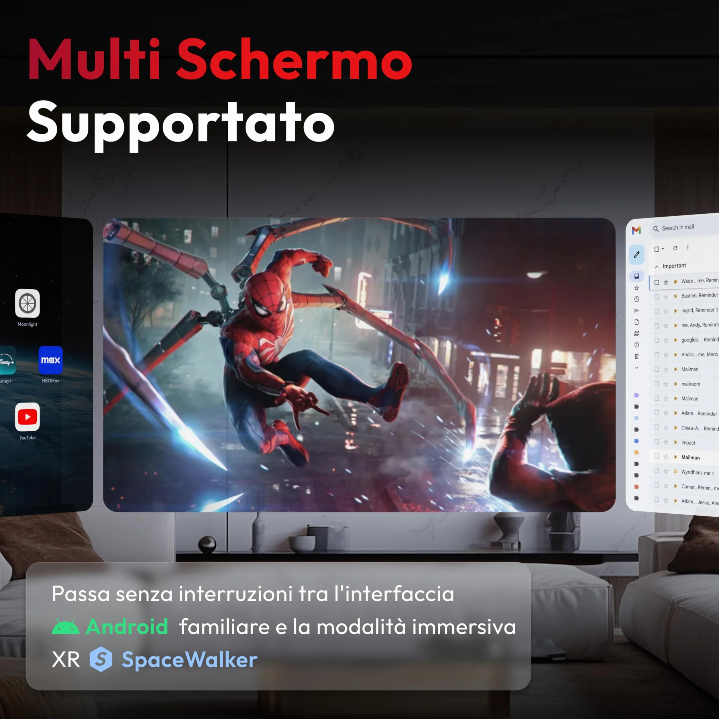 VITURE Pro Neckband,partner ufficiale di PSPlay, Multi-screen/3DoF/Smooth Follow/Ambient Mode, 3D Player, AI Assistant, libertà quasi wireless per il gioco e lo streaming,12GB+256GB