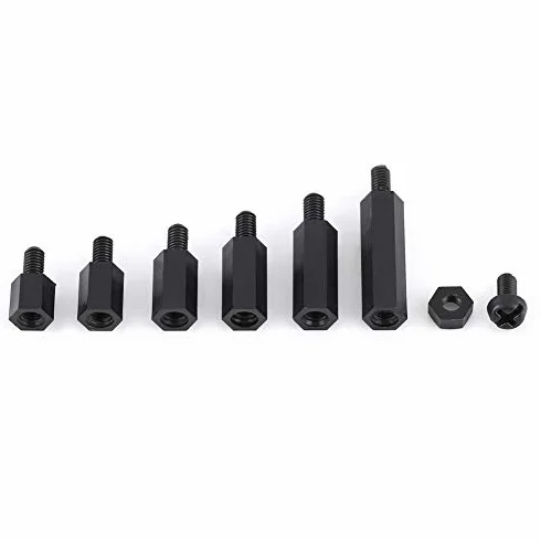 M3 Nylon Male Female Hex Spacer Standoff Screw Nut Assortment Kit, Mounting Hardware for Circuit Board