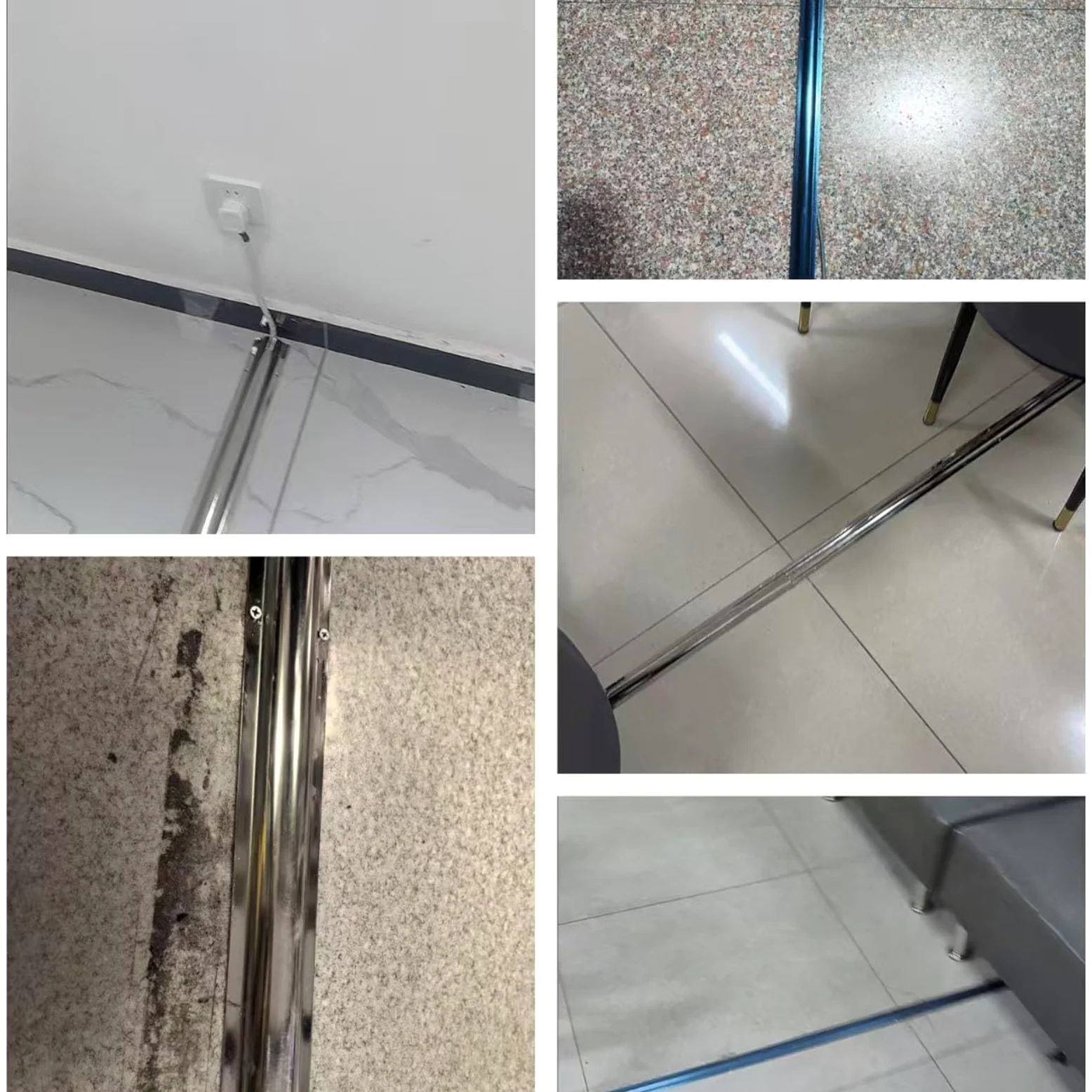 canaletta portacavi Concealer Cavo Mezzo Rotondo, Ispessire Il Cavo Trunking Raceway Larghezza 40 60 80 100 Mm, Raceway Copertura Del Cavo Di Metallo Per Il Pavimento/Esterno(W 80mm/3.2in,3 pcs)