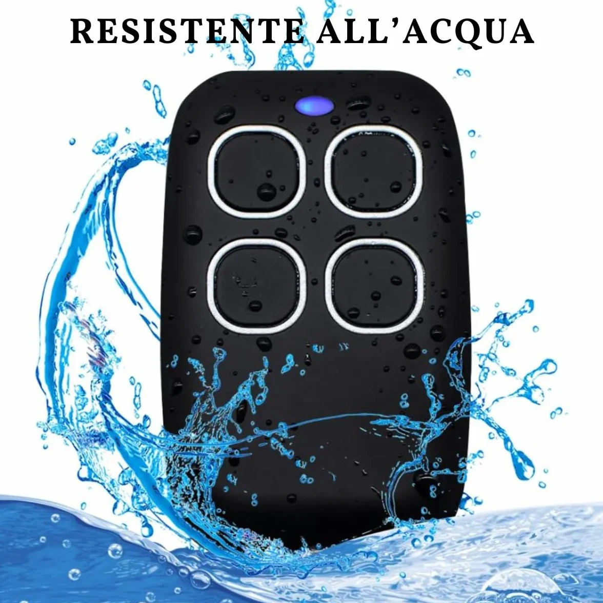 Telecomando Cancello Universale 433 MHz 4 in 1 Fisso Bianco